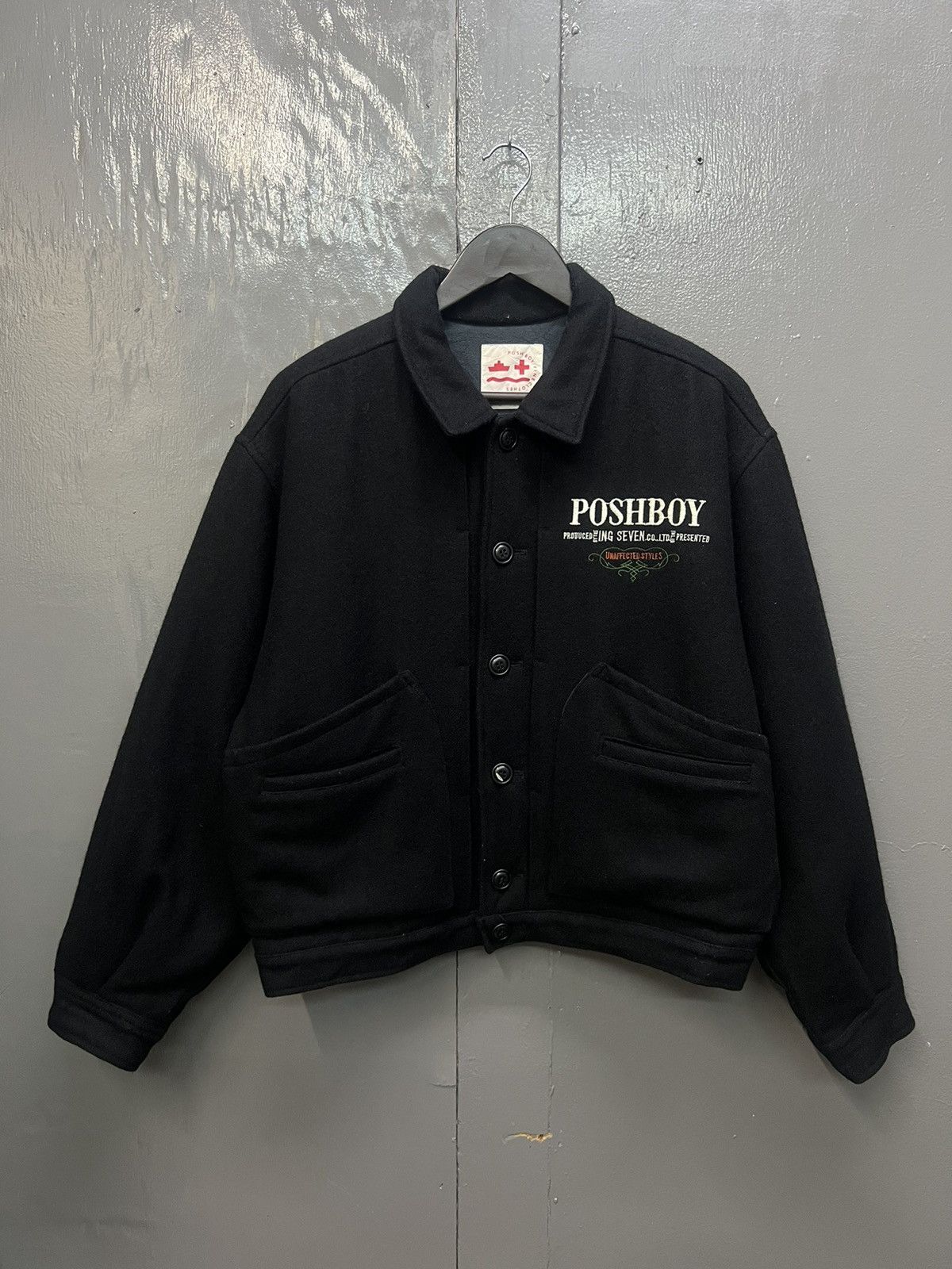 Vintage Vintage Posh Boy Bomber Wool Jacket Size US L / EU 52-54 / 3 - 1 Thumbnail