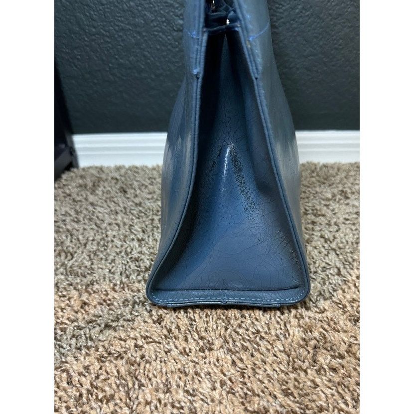 Vintage Sequoia Paris Blue Leather Shoulder Bag Late 90's Size ONE SIZE - 3 Thumbnail