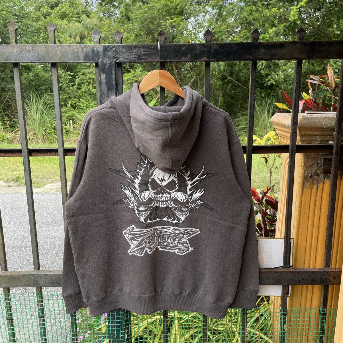 Welcome Skateboards 🔥Vintage Grigri Skateboard Big Skull Logo Pullover Hoodie Size US L / EU 52-54 / 3 - 1 Thumbnail