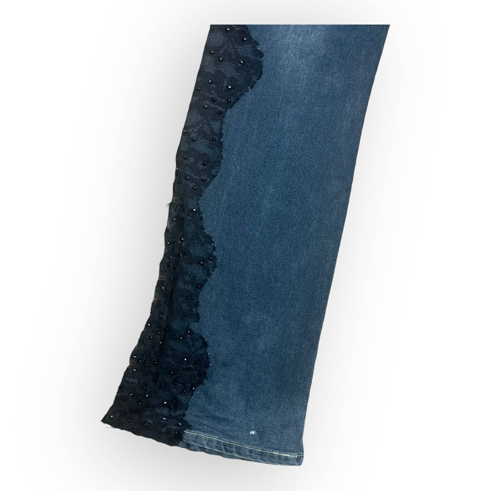 Vintage Cache Vintage | Y2K Bootcut Jeans Lace Inserts | 8 Size 30" / US 8 / IT 44 - 4 Thumbnail
