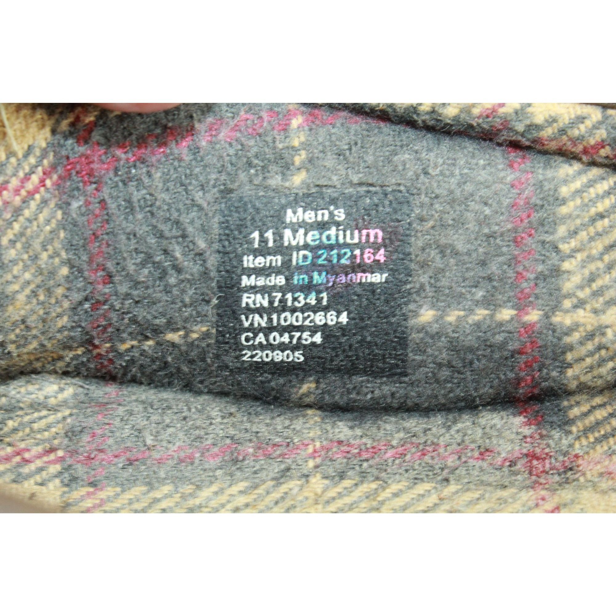 L.L. Bean LL Bean Men’s Brown Leather Flannel Lined Handsewn Slippers Size US 11 / EU 44 - 8 Thumbnail