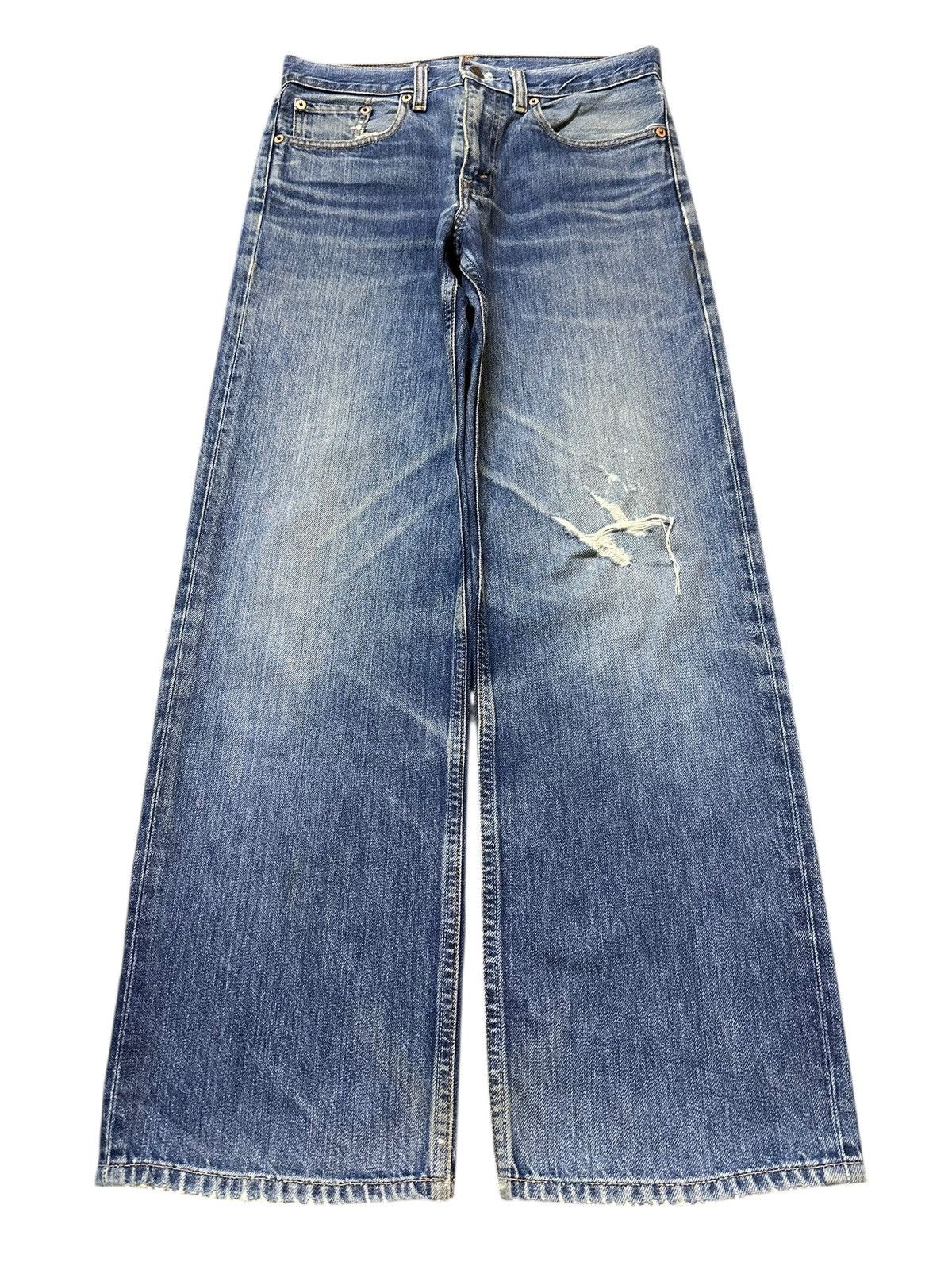 Levi's Vintage 90s Levis 508 Blue Faded Wash Distress Baggy Jeans Size US 30 / EU 46 - 1 Thumbnail