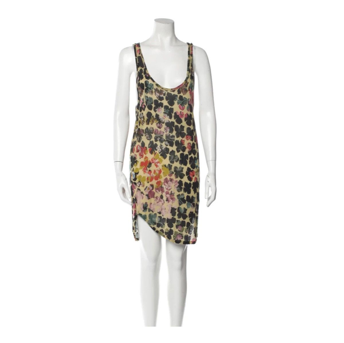 Dries Van Noten Dries Van Noten SS14 Floral Dress Asymmetric Hem Size S / US 4 / IT 40 - 2 Thumbnail