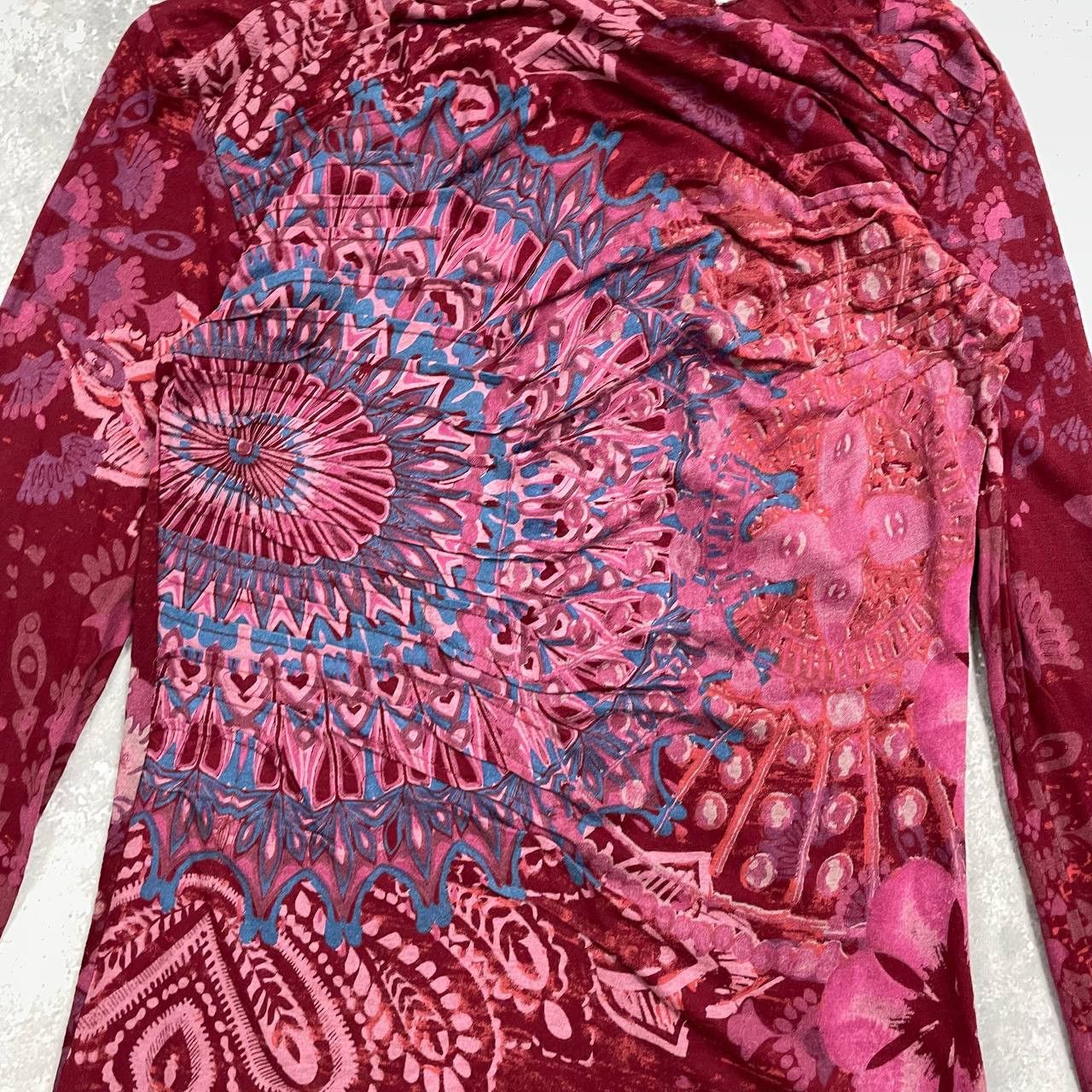 Desigual Desigual Y2K Long Sleeve Top Women’s Red/ Pink Size S Size S / US 4 / IT 40 - 5 Thumbnail