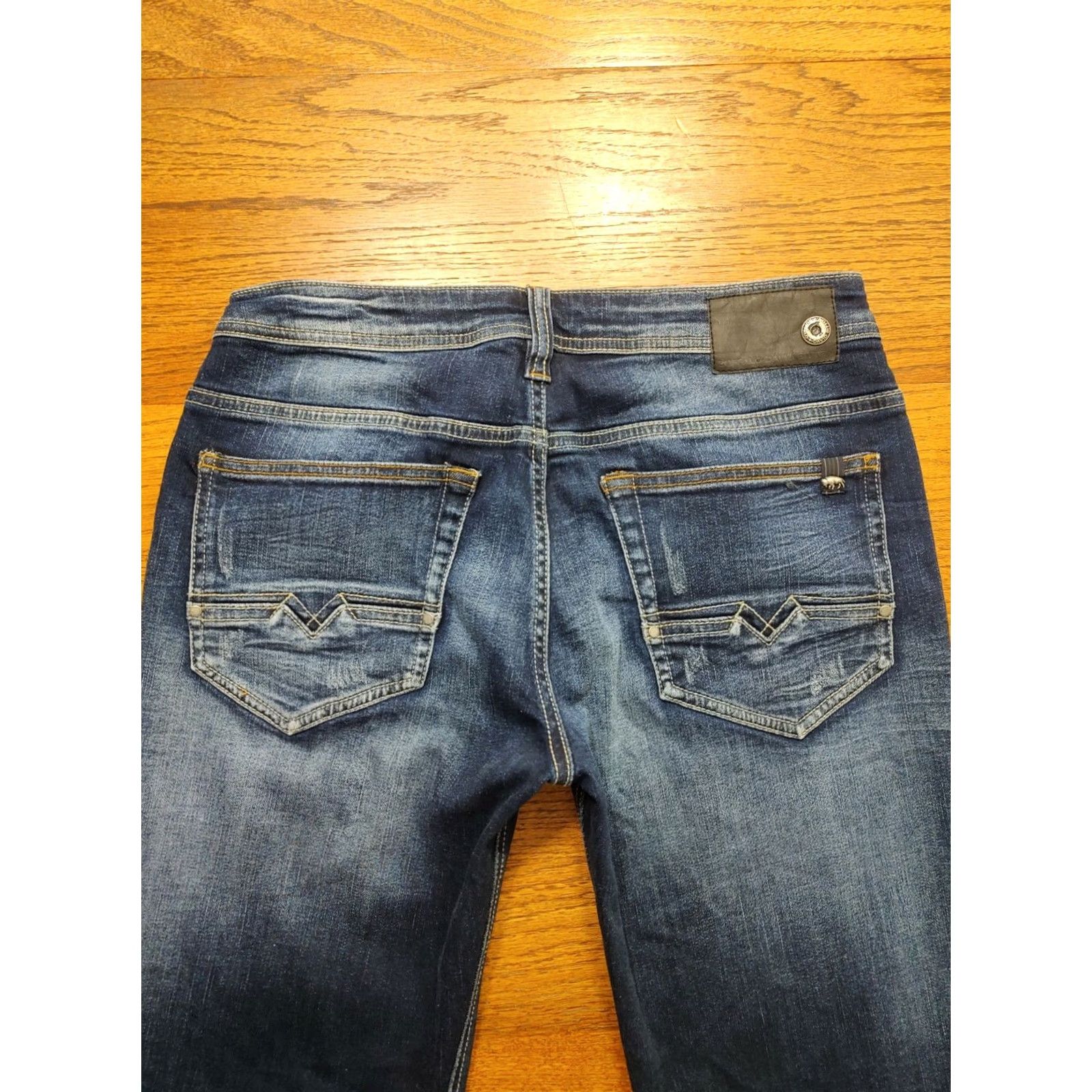 Buffalo David Bitton VINTAGE Buffalo David Bitton Driven-X Basic Straight Stretch Denim Jeans Mens Tag 30x32 Size US 30 / EU 46 - 3 Thumbnail