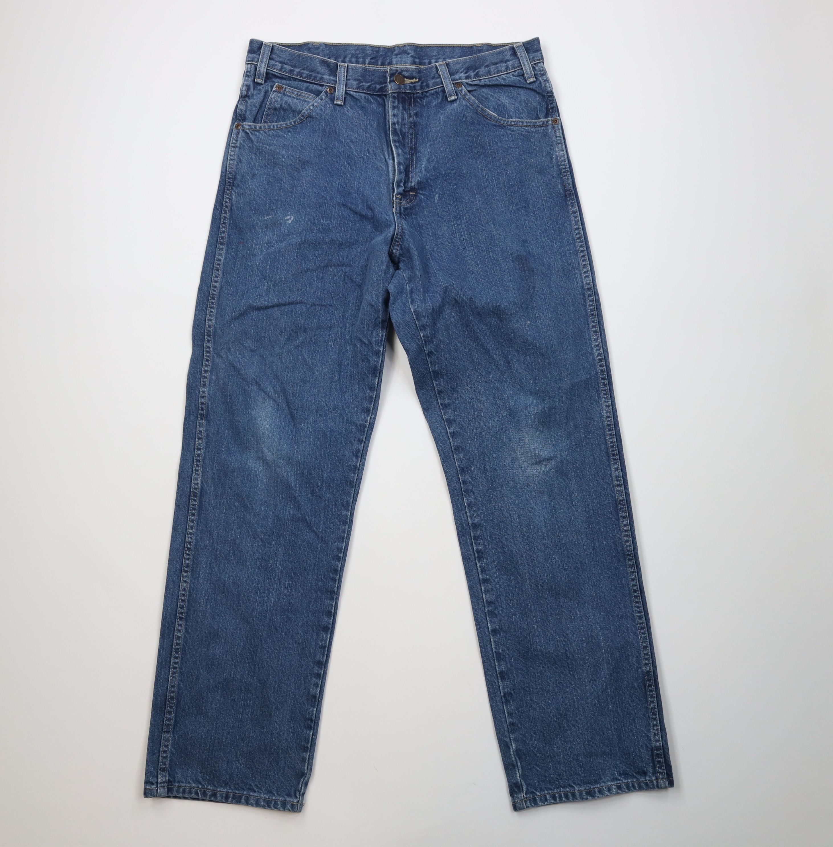 Dickies Vintage Y2K Dickies Wide Leg Dungaree Denim Jeans Blue Size US 34 / EU 50 - 1 Thumbnail