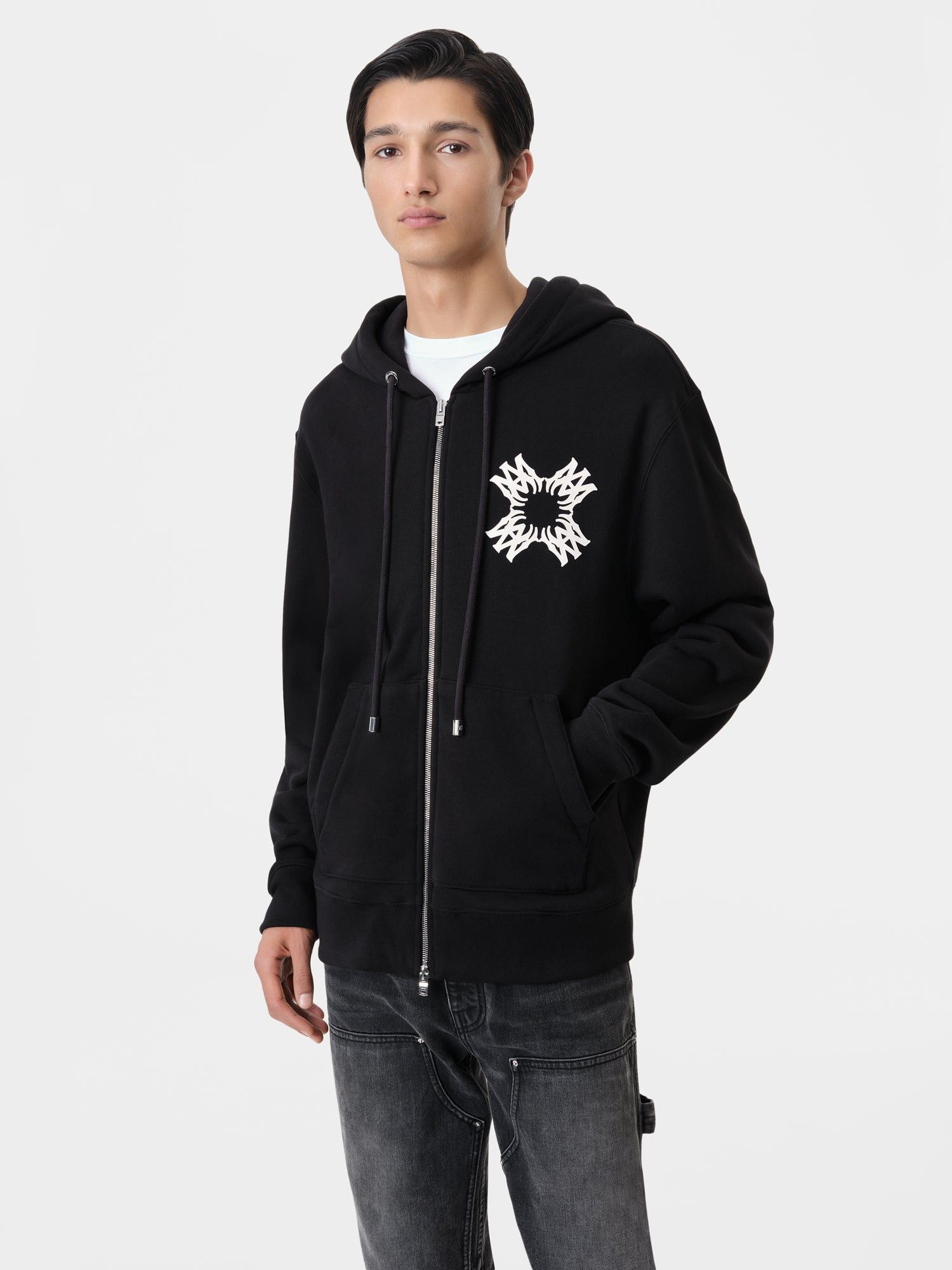 Amiri o1orln0326 MA Quad Zip Up Hoodie in Black Size US XL / EU 56 / 4 - 4 Thumbnail