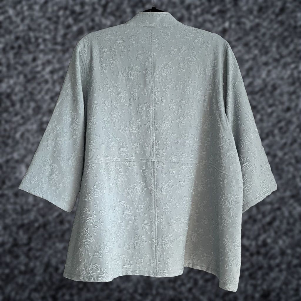 Coldwater Creek Coldwater Creek Jacket Sea Mist Floral Embossed Metal Buttons Sz 1X Size XL / US 12-14 / IT 48-50 - 1 Thumbnail
