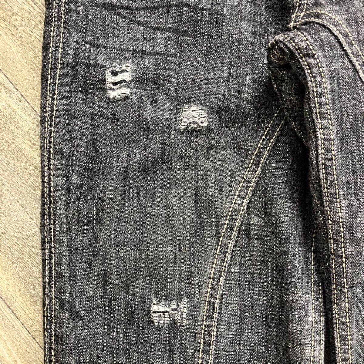 Antik Denim × If Six Was Nine × Vintage Vintage Antik Denim Distressed Embrodired Lgb Flared Jeans Size US 28 / EU 44 - 13 Thumbnail
