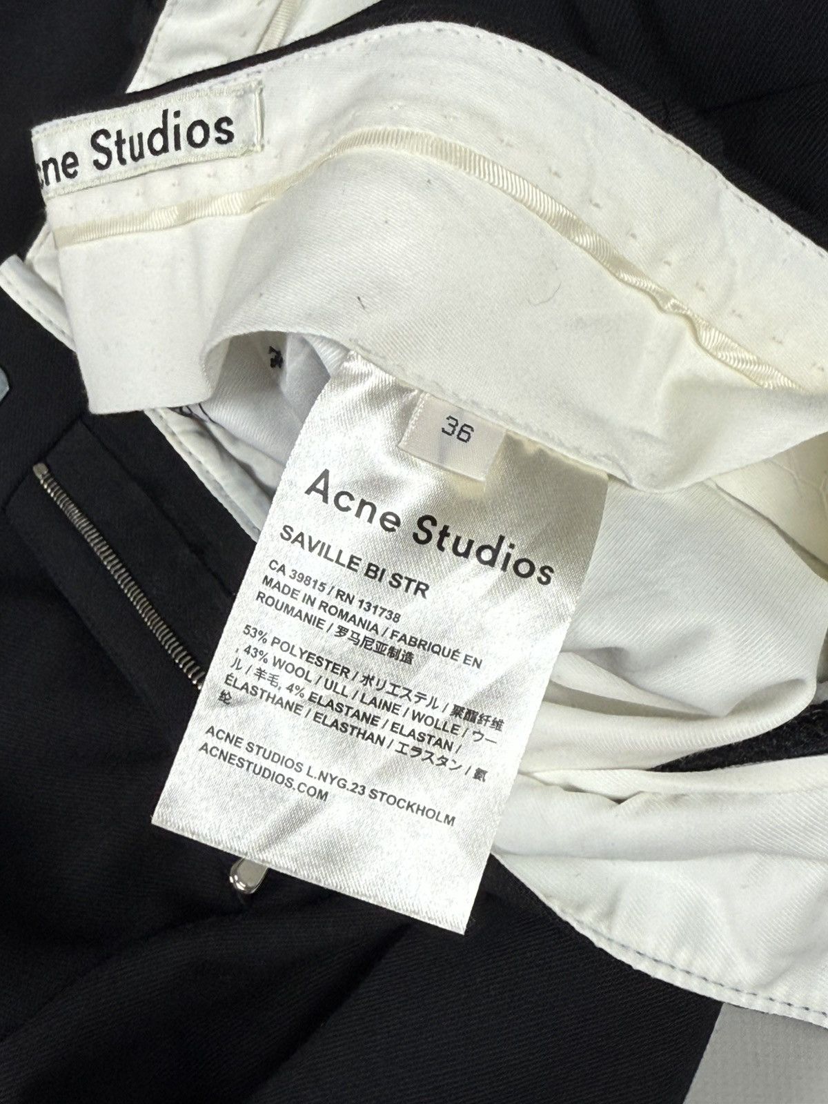 Acne Studios Acne Studios Saville Bi STR Ladies Wool Dress Pants Trousers Size 25" / US 0 / IT 36 - 12 Thumbnail