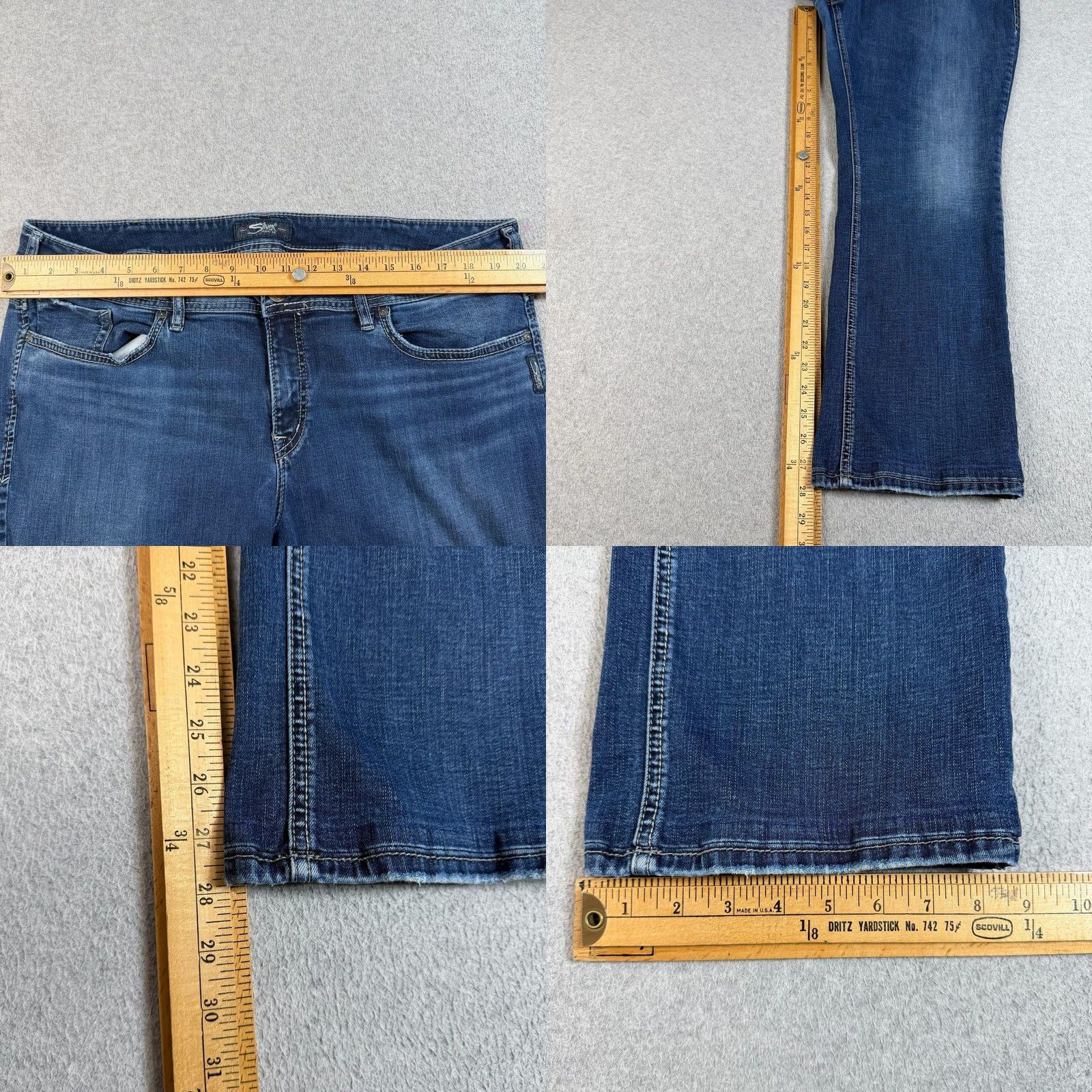 Silver Jeans Co. Silver Jeans Co. Elyse Slim Boot Jeans Womens 20 Blue Stretch Bootcut Denim Size 42" / US 20 - 8 Thumbnail