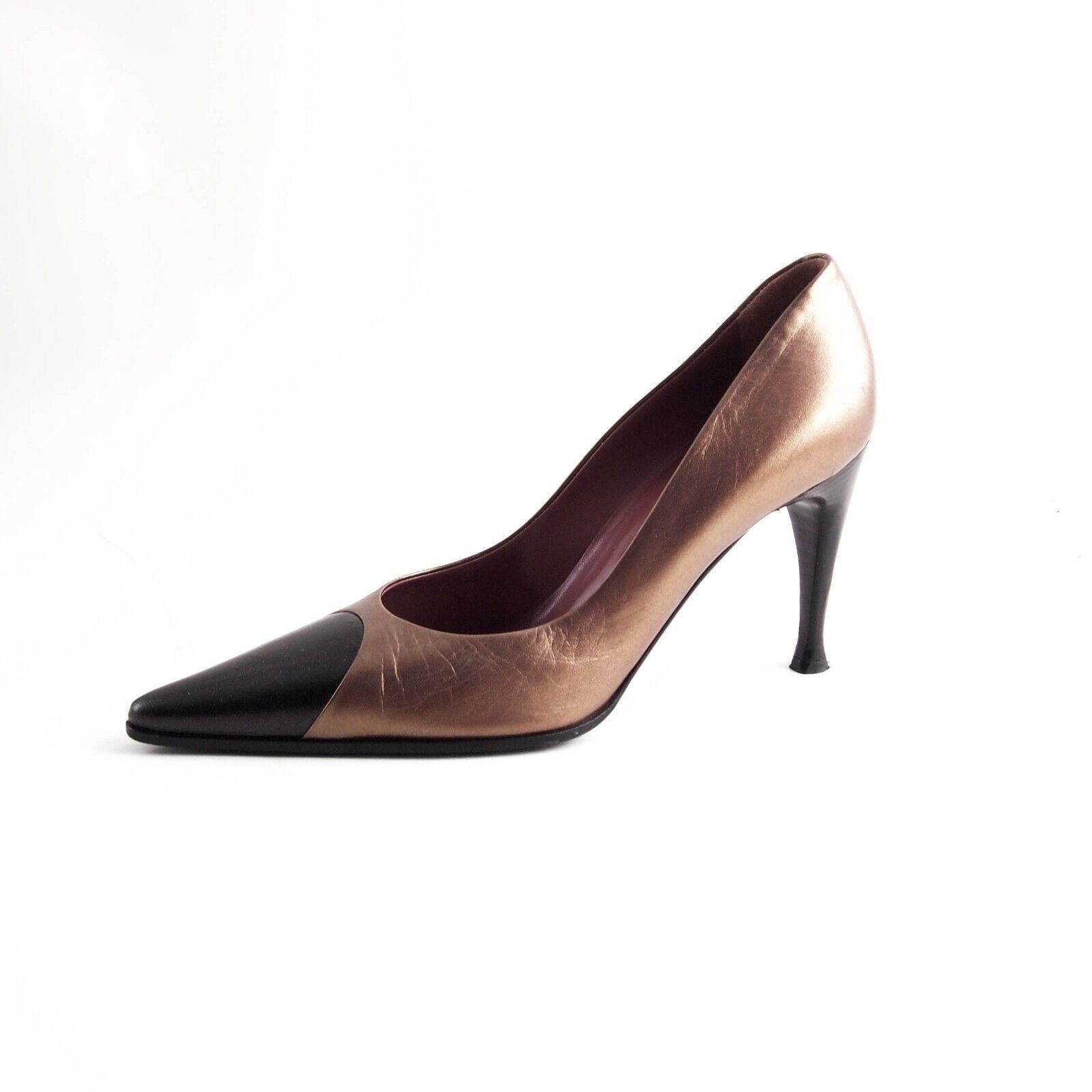 Sergio Rossi Sergio Rossi Heels Gold Brown Pink Leather US 8.5 EU 38.5 Size US 8.5 / IT 38.5 - 1 Thumbnail