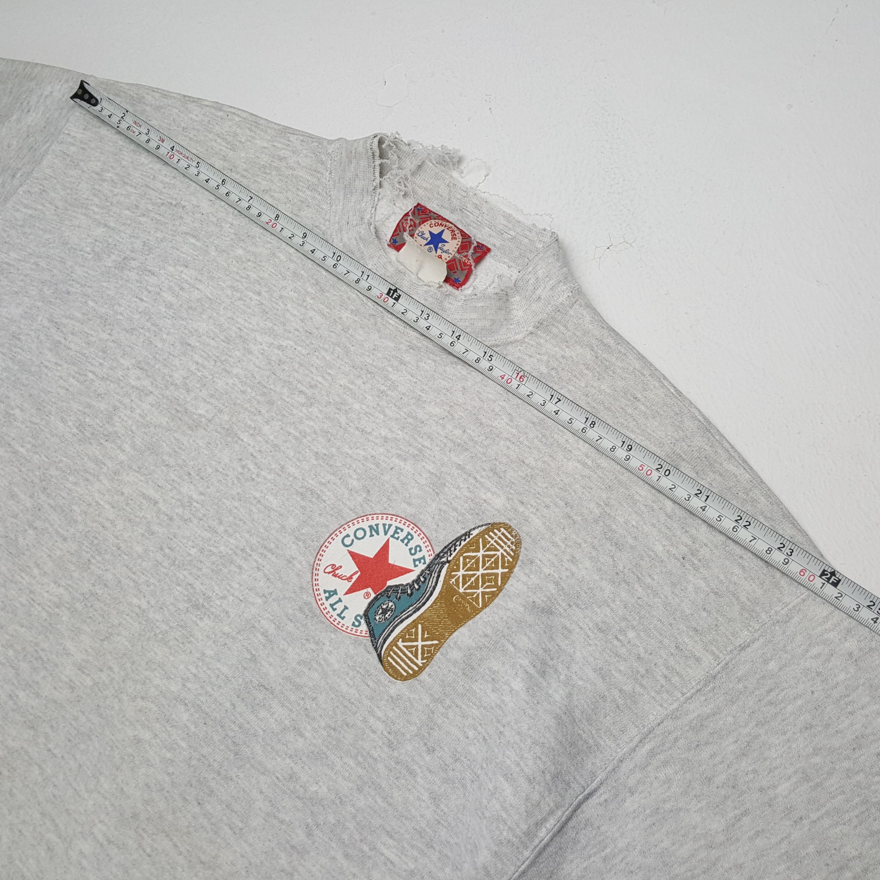 Converse × Vintage Vintage 90's CONVERSE American Style Distressed Sweatshirt Size US XL / EU 56 / 4 - 5 Thumbnail