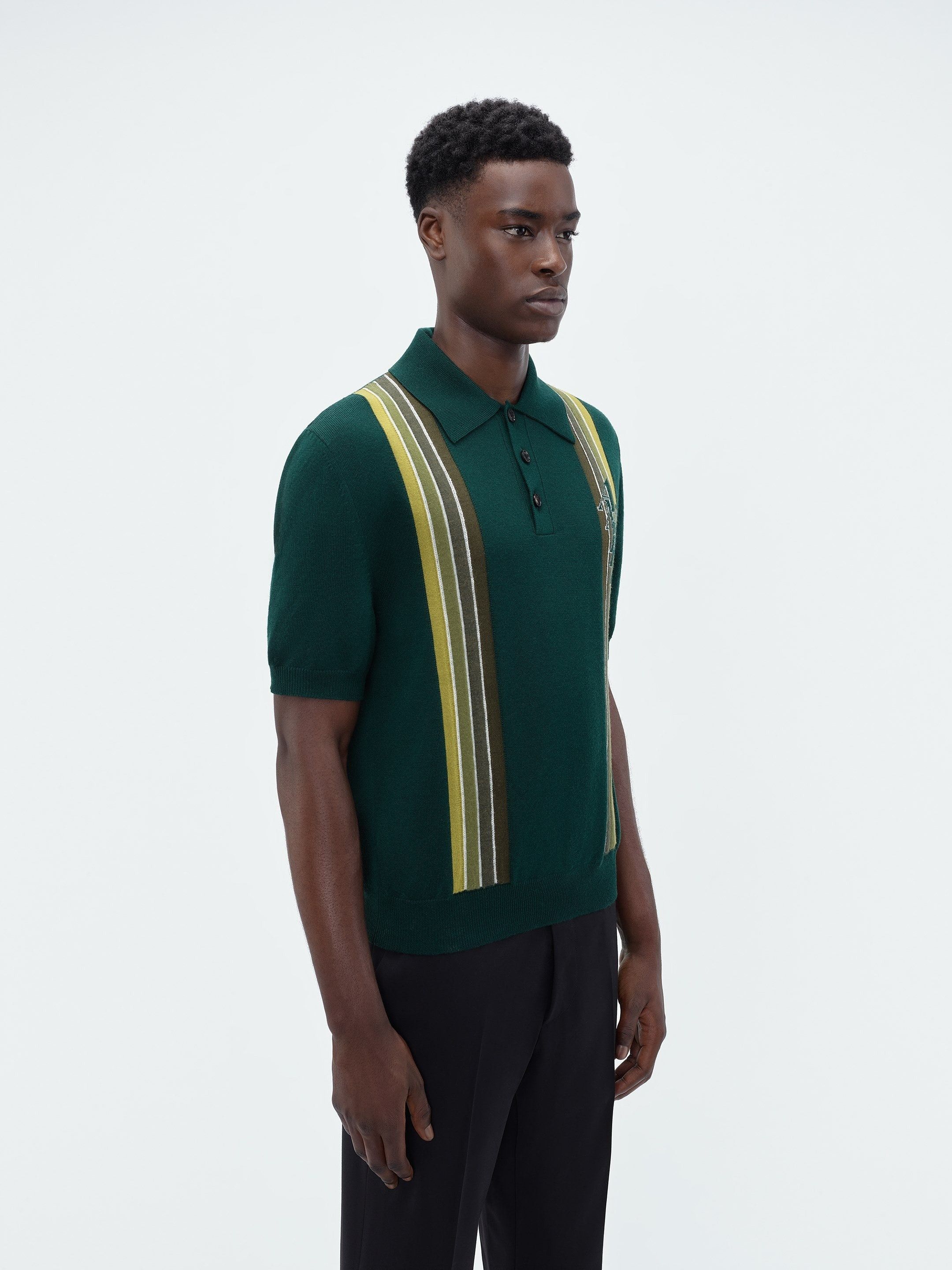 Amiri o1w1db10125 Stack Stripe Polo Shirt in Multicolor Size US L / EU 52-54 / 3 - 3 Thumbnail