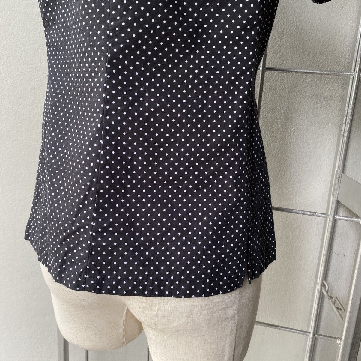 Japanese Brand A/T Black Dot Blouse with Peter Pan Collar Size S / US 4 / IT 40 - 21 Thumbnail