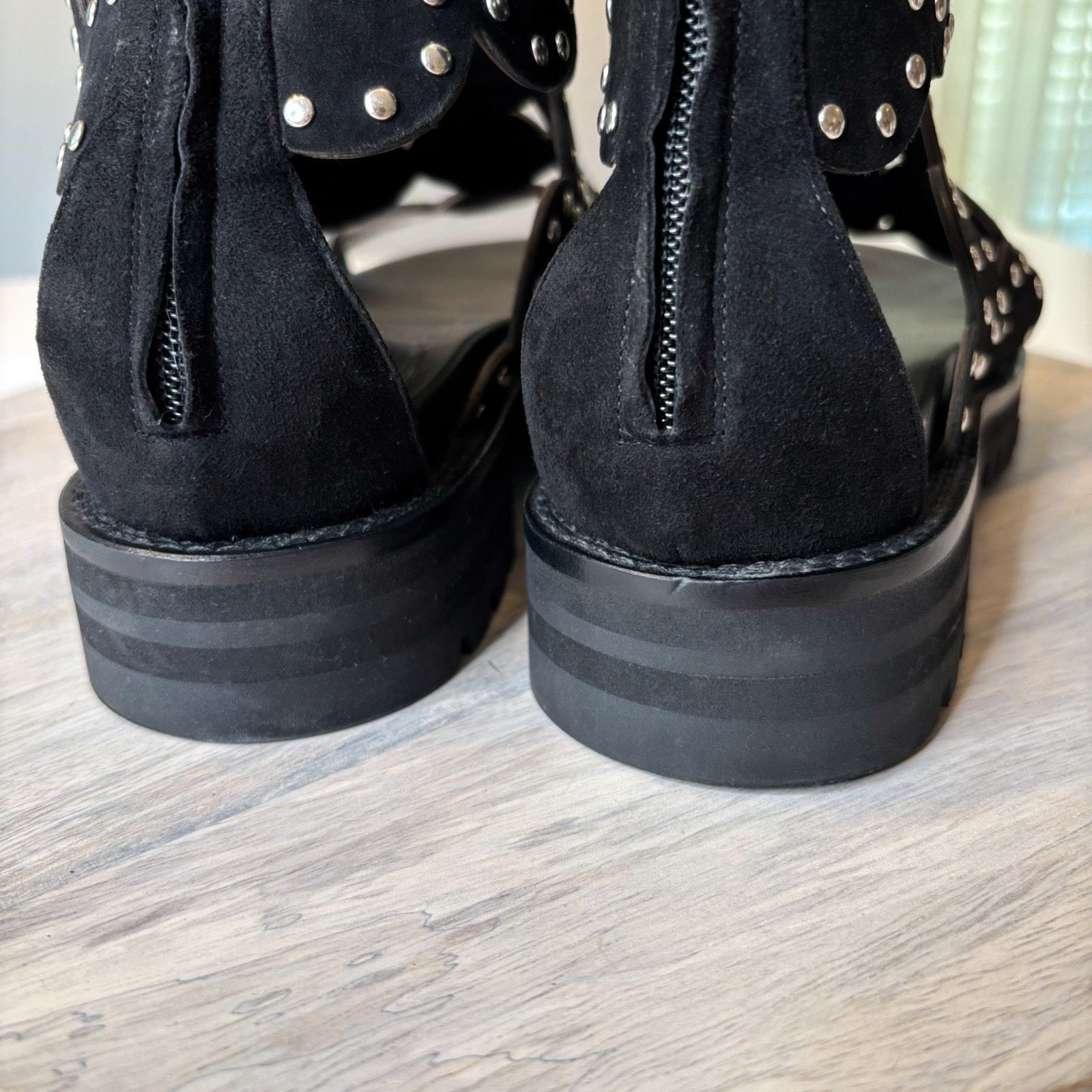 Alaia Alaia Black Suede Studded Gladiator Sandals EU 38 US Size 8 Size US 8 / IT 38 - 8 Thumbnail
