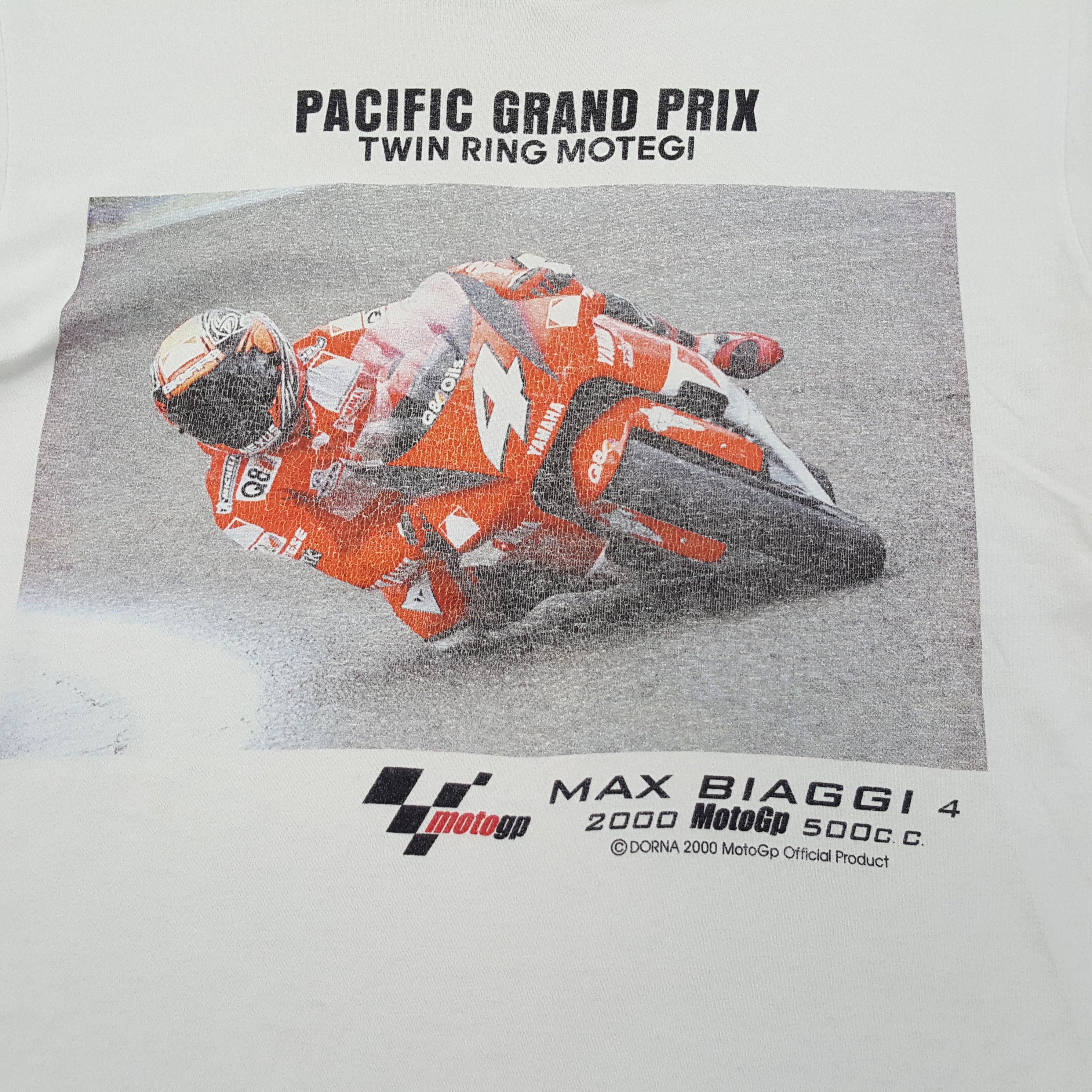 Vintage Vintage PACIFIC Grand Prix MOTOR GP Photo Tee T-shirt Size US M / EU 48-50 / 2 - 2 Thumbnail