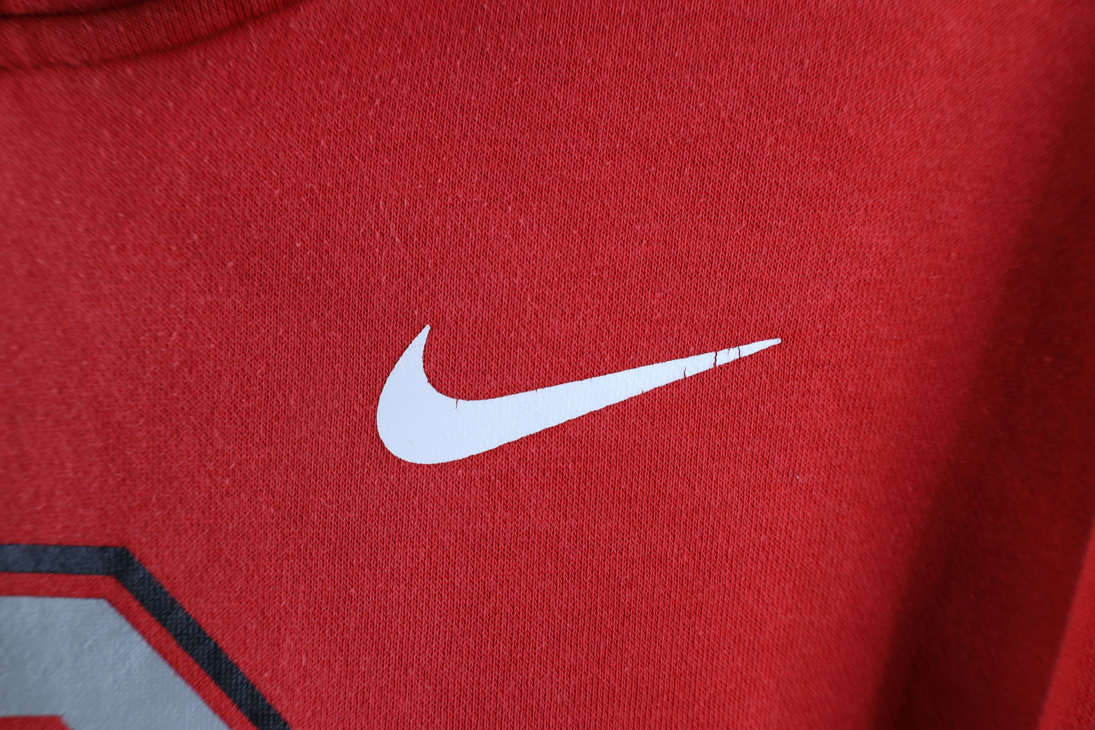 Nike × Vintage Vintage Nike Swoosh Ohio State University Hoodie Sweatshirt Size US L / EU 52-54 / 3 - 4 Thumbnail