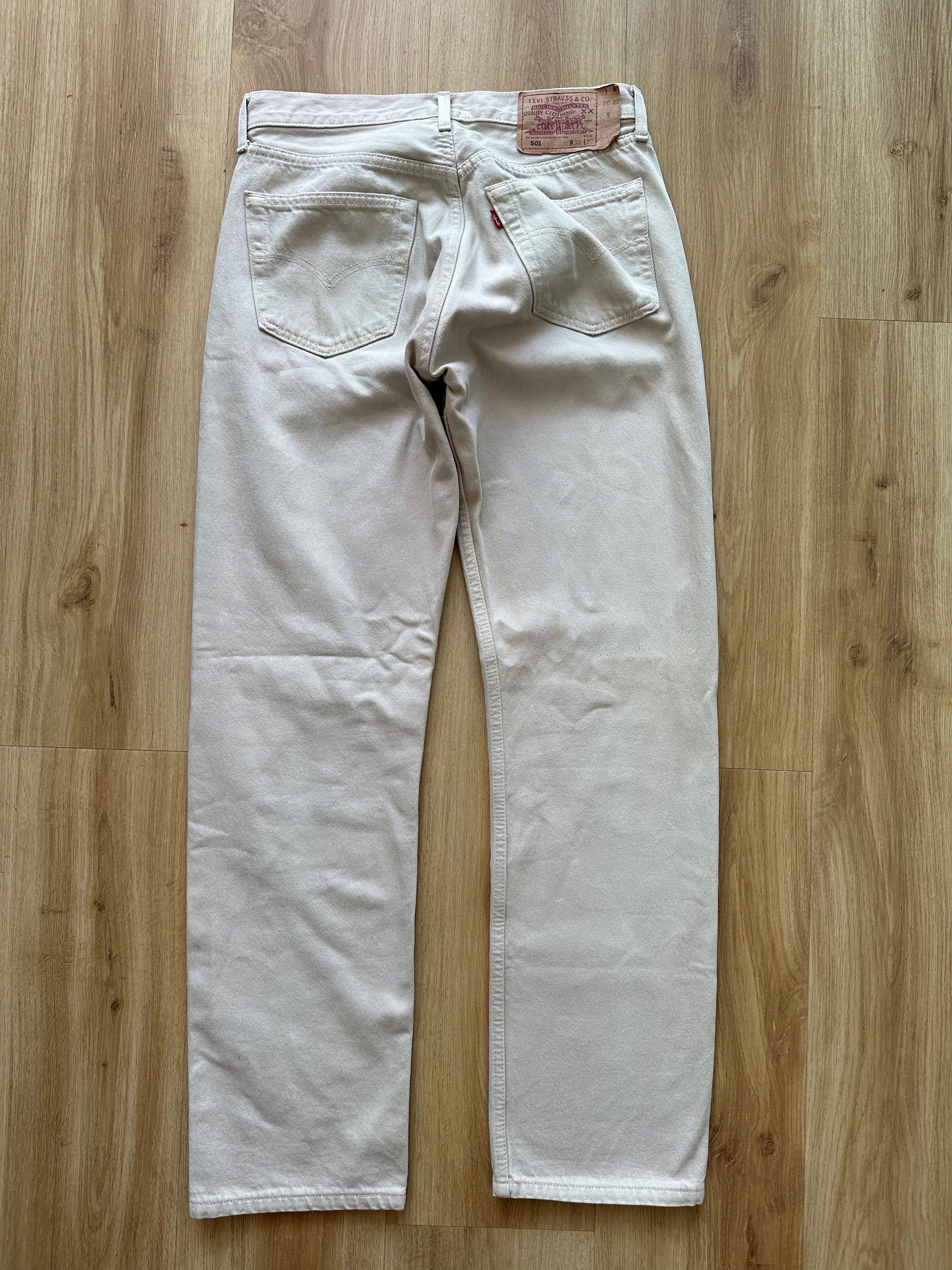 Levi's 90's Levi's 501 Red Rab vintage denim ivory jeans pants Size US 31 - 15 Thumbnail