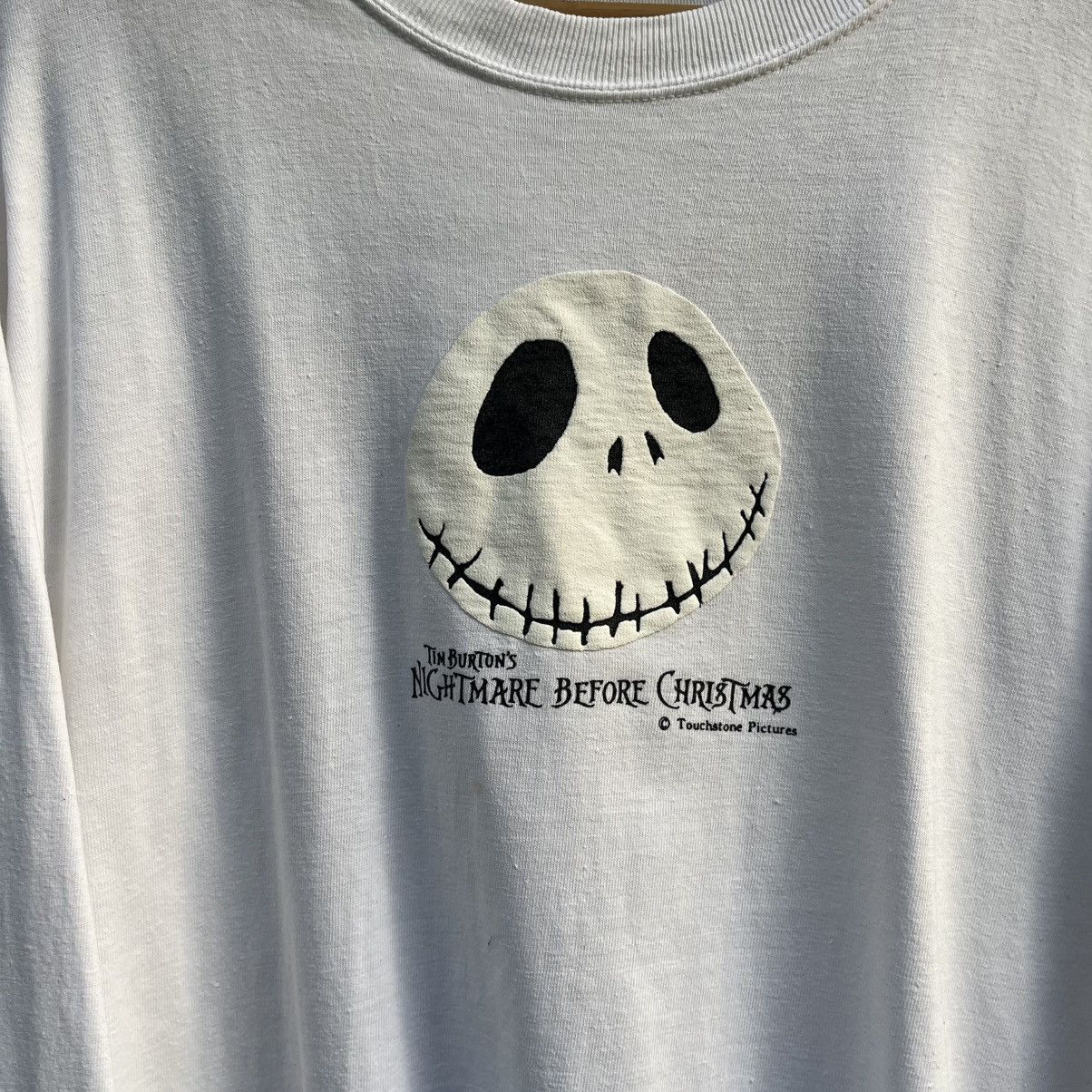 Vintage Thrashed 90s Tim Burtons Nightmare Before Christmas Movie Size US L / EU 52-54 / 3 - 2 Thumbnail