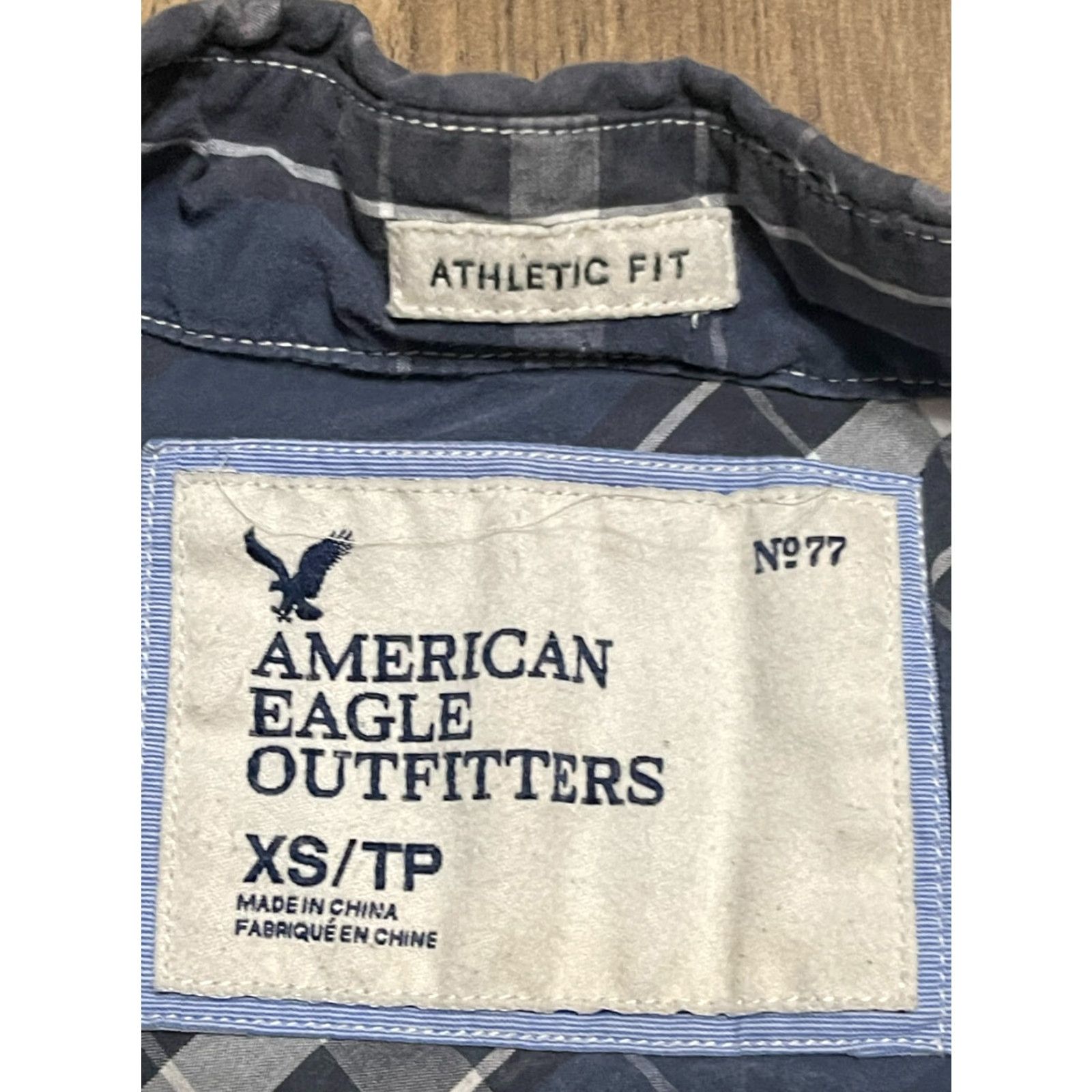 American Eagle Outfitters American Eagle Outfitters Shirt Mens XS Blue Plaid Button-Down Casual Long Sleeve Regular Collar Button-Up Size US XS / EU 42 / 0 - 7 Thumbnail