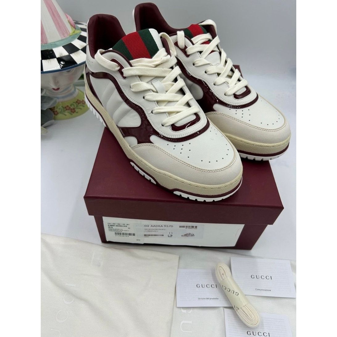 Gucci Gucci re-web sneakers in white leather sz 11 fits 11.5 US Size US 11.5 / EU 44-45 - 12 Thumbnail