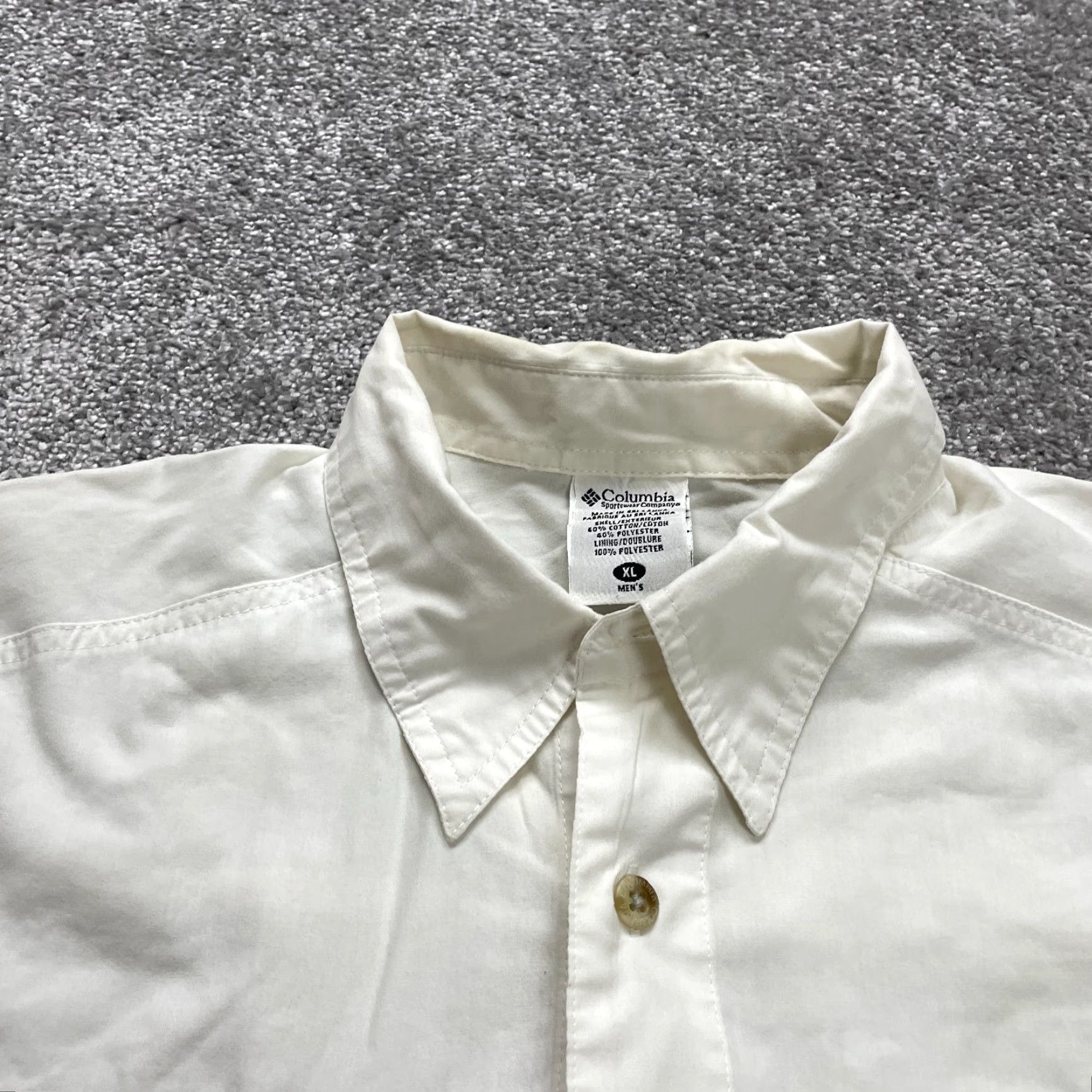 Vintage Columbia Shirt Mens XL White Long Sleeve Button-Down Casual Outdoor Top Size US XL / EU 56 / 4 - 3 Thumbnail