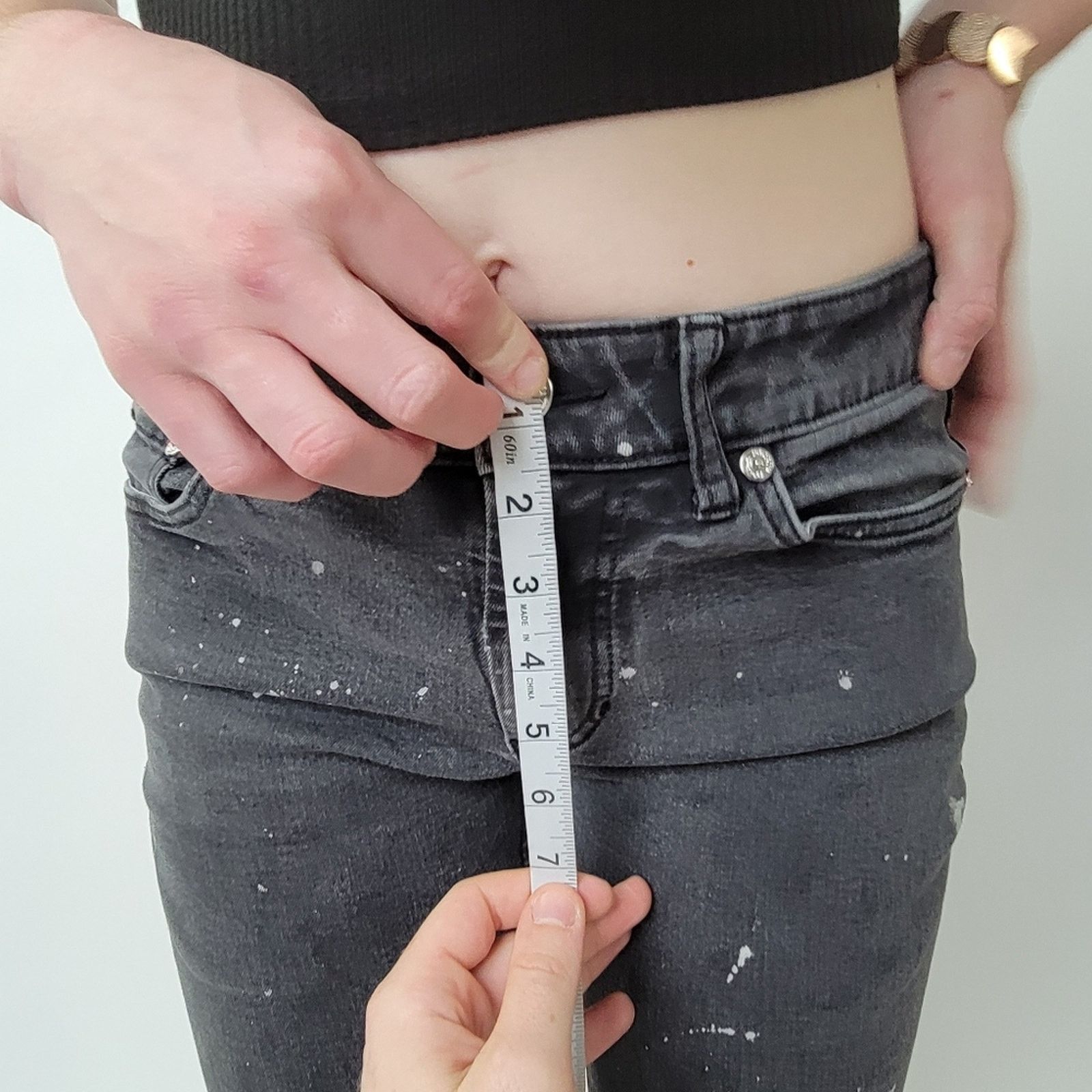 Pacsun Pacsun High Rise Skinniest Black Distressed Jeans redo Size 29" - 9 Thumbnail