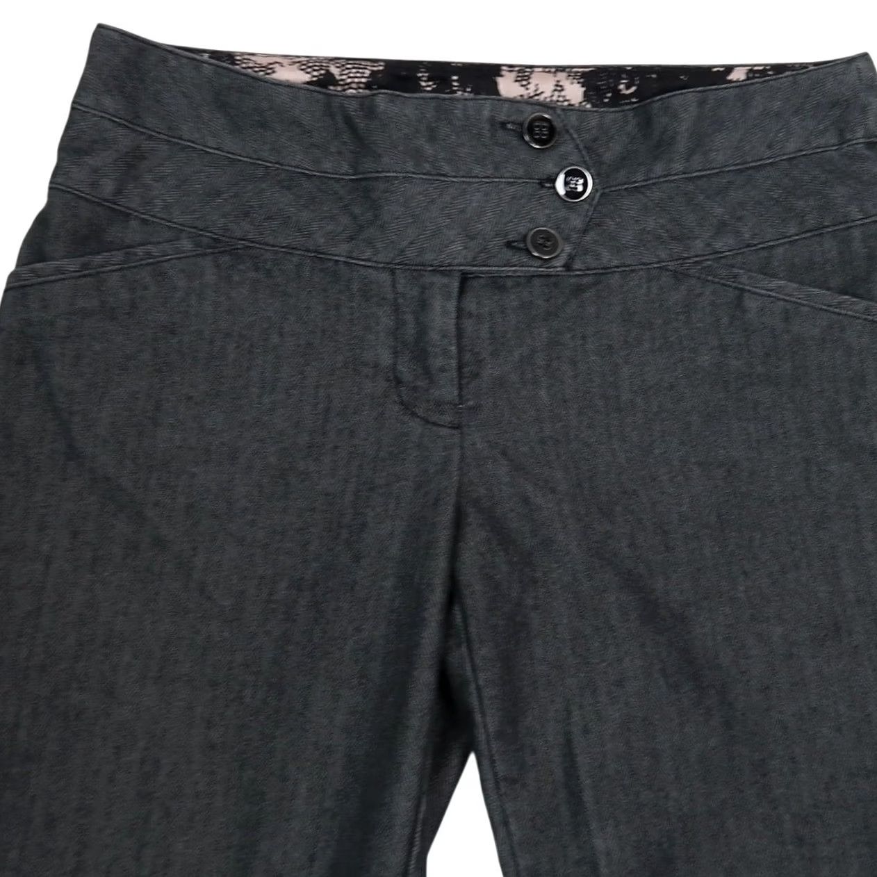 Vintage VINTAGE Joe Benbasset Charcoal Grey Low Rise Bootcut Pants 0 Women Dress Pants 90s Fashion 29in Inseam Mens? Women? Size 25" / US 0 / IT 36 - 2 Thumbnail