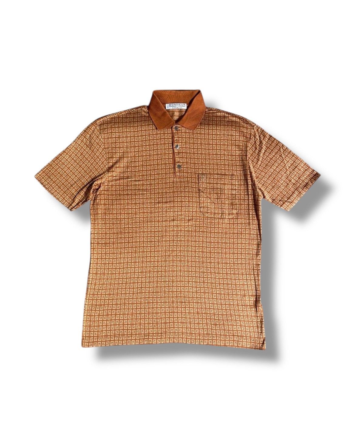 Designer × Givenchy Vintage Givenchy Monogram Poloshirt Size US L / EU 52-54 / 3 - 1 Thumbnail