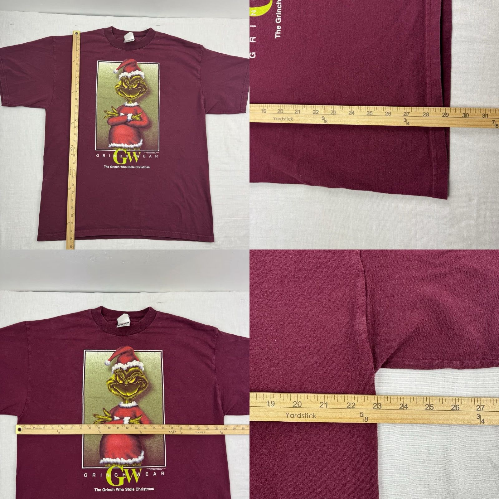 Vintage VINTAGE Dr Seuss Grinch Wear Christmas T Shirt Adult XL Red 90s Cartoon Christmas Mens Shirt Size US XL / EU 56 / 4 - 8 Thumbnail