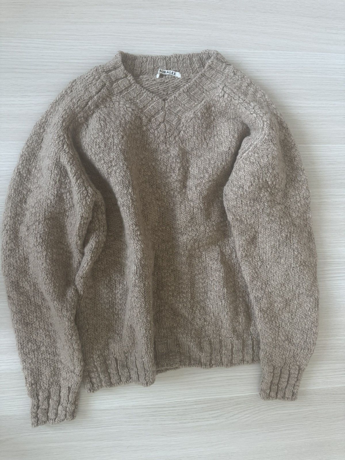 Auralee Auralee wool slub v-neck sweater Size US M / EU 48-50 / 2 - 2 Thumbnail