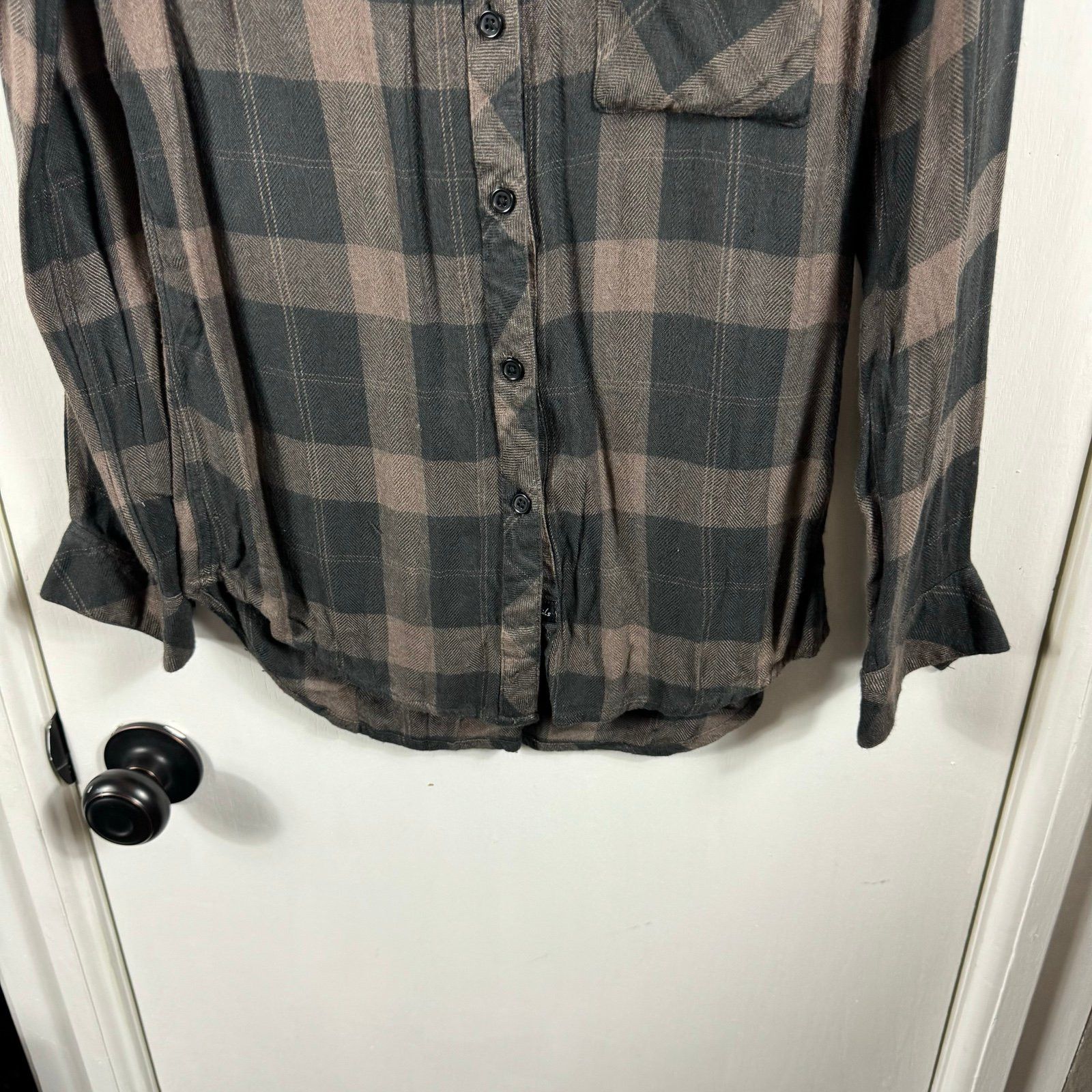 Rails Rails Allison Plaid Shirt brown and black button up flannel Size XS / US 0-2 / IT 36-38 - 4 Thumbnail