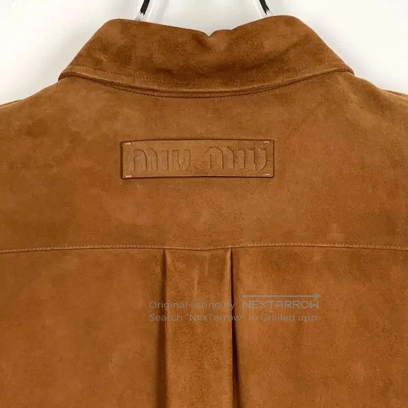 Miu Miu Miu Miu Brown Leather Women's Shirt . Size XS / US 0-2 / IT 36-38 - 5 Thumbnail