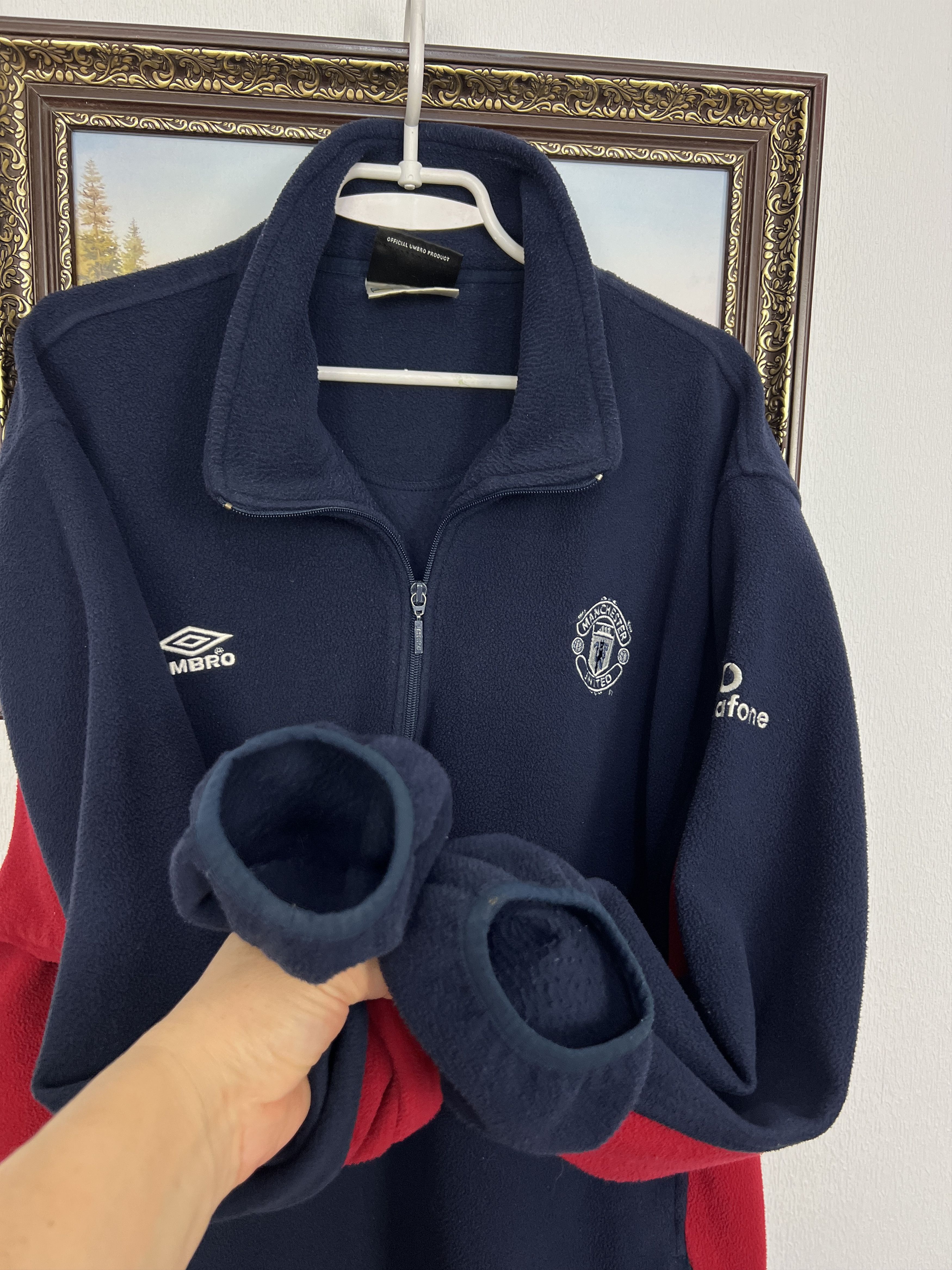 Umbro Vintage Manchester United Fleece Jacket Soccer Track Top Size US XXL / EU 58 / 5 - 5 Thumbnail