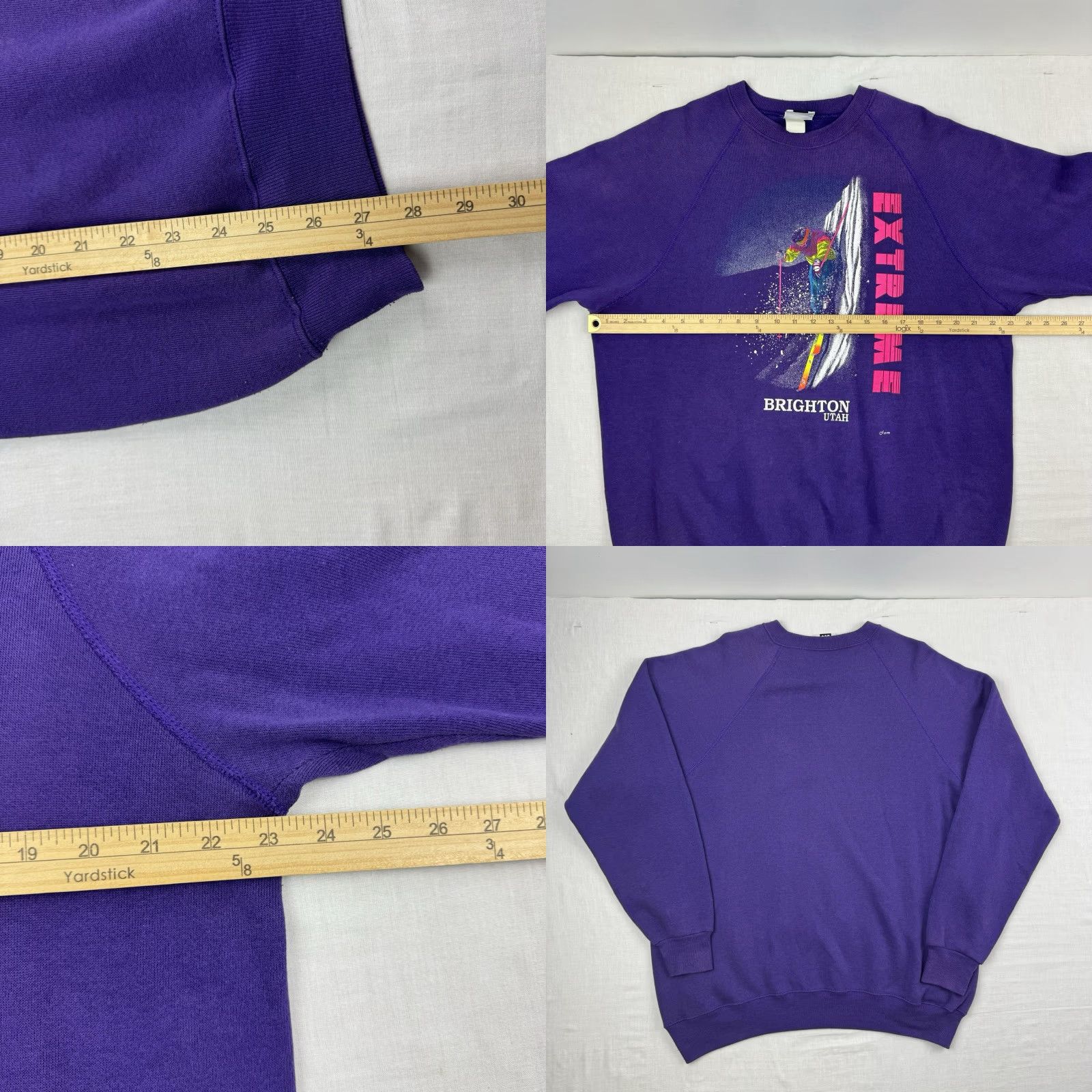 Lee VINTAGE Lee Ski Sweatshirt Adult XL Pullover Purple 90s Skiing Nature Outdoors Mens Size US XL / EU 56 / 4 - 8 Thumbnail
