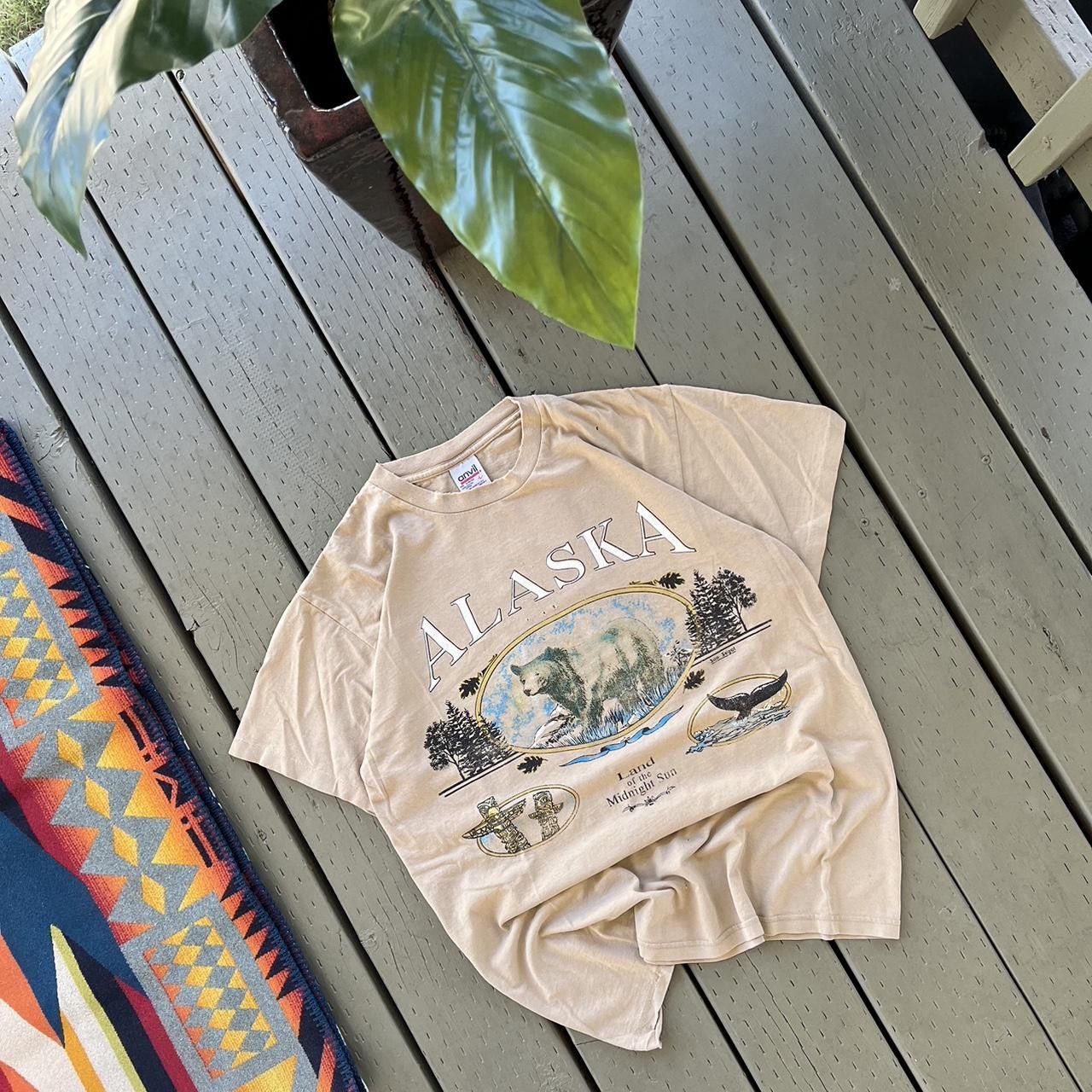 Anvil × Vintage Vintage T Shirt Alaska Size US L / EU 52-54 / 3 - 2 Thumbnail