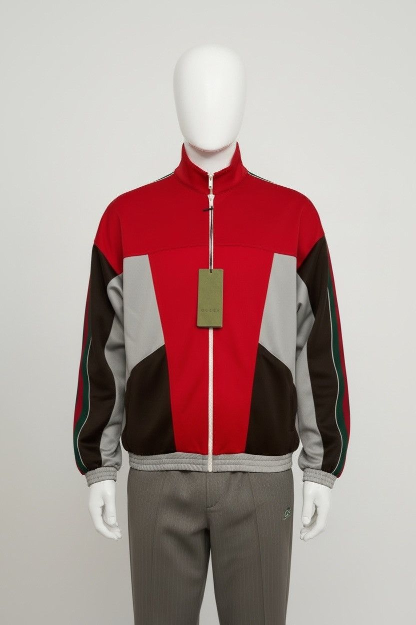Gucci Gucci Mens Red GG Full Zip Track Jacket Size US M / EU 48-50 / 2 - 1 Thumbnail