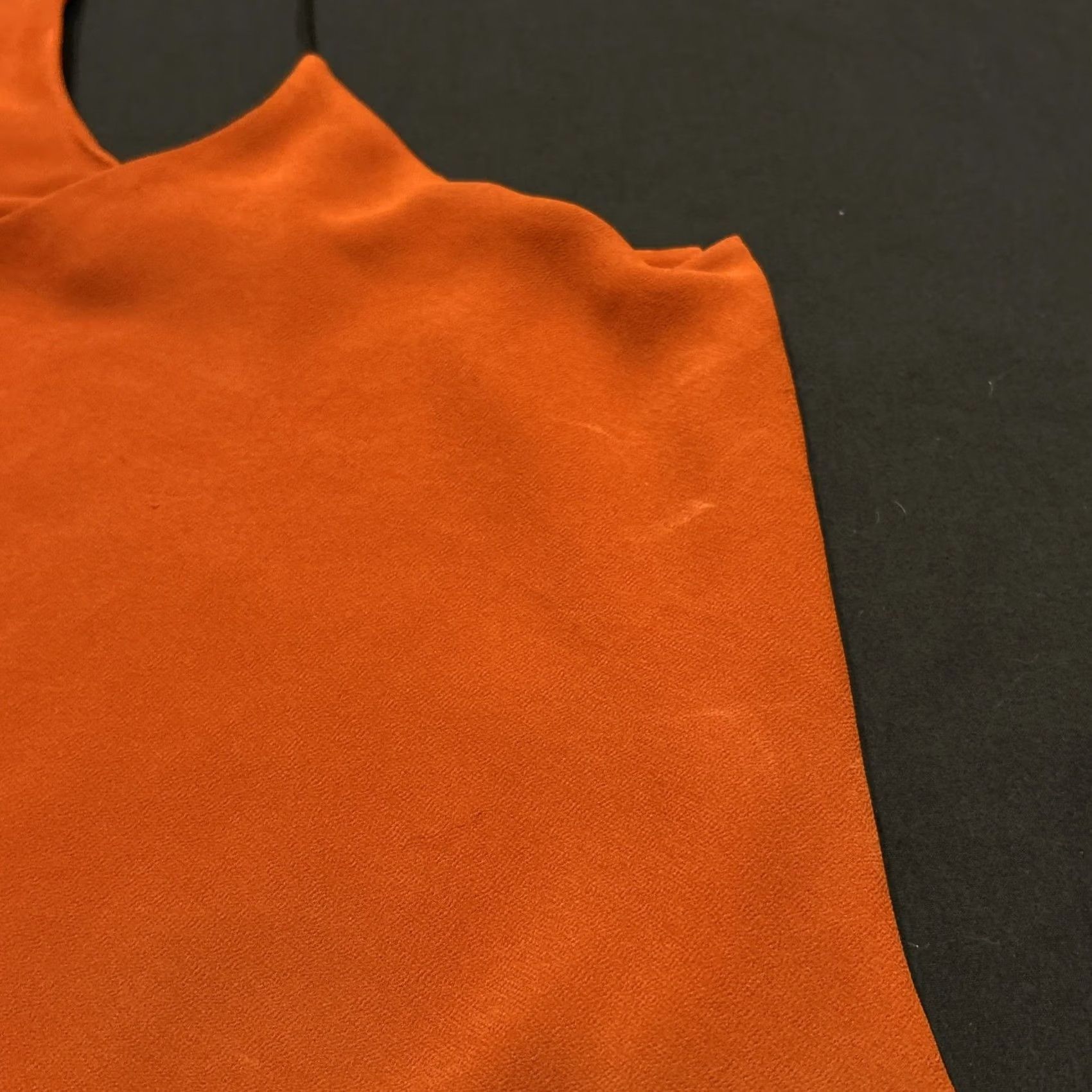 Vintage Naked Zebra Blouse Sleeveless Top S Orange Camisole Strappy Lined Polyester V-Neck Zebra Pattern Women Tank Size S / US 4 / IT 40 - 3 Thumbnail