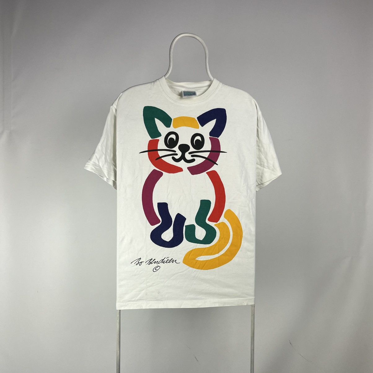 Band Tees Vintage BO BENDIXEN Cat Graphic T Shirt Danish Art Mens Larg Size US L / EU 52-54 / 3 - 1 Thumbnail