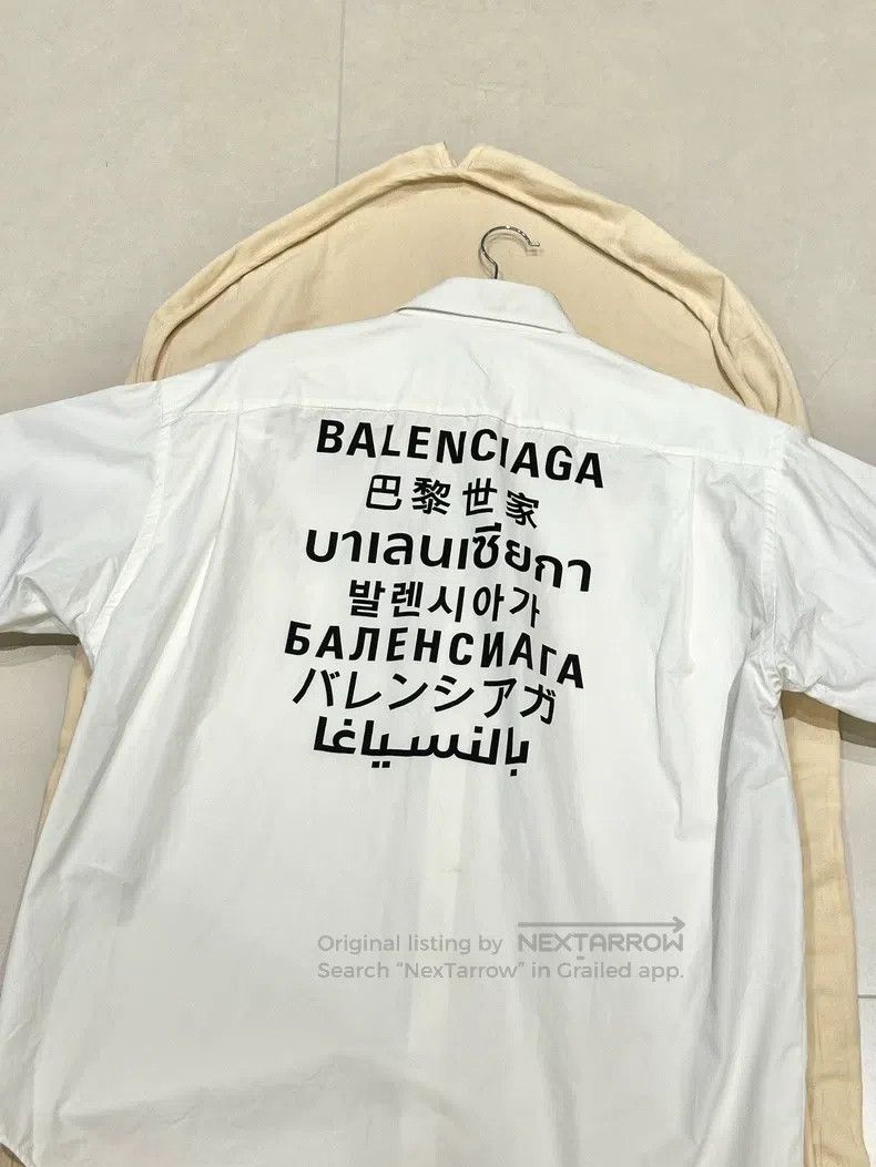 Balenciaga Balenciaga size 37 Multilingual Shirt Size US S / EU 44-46 / 1 - 1 Thumbnail