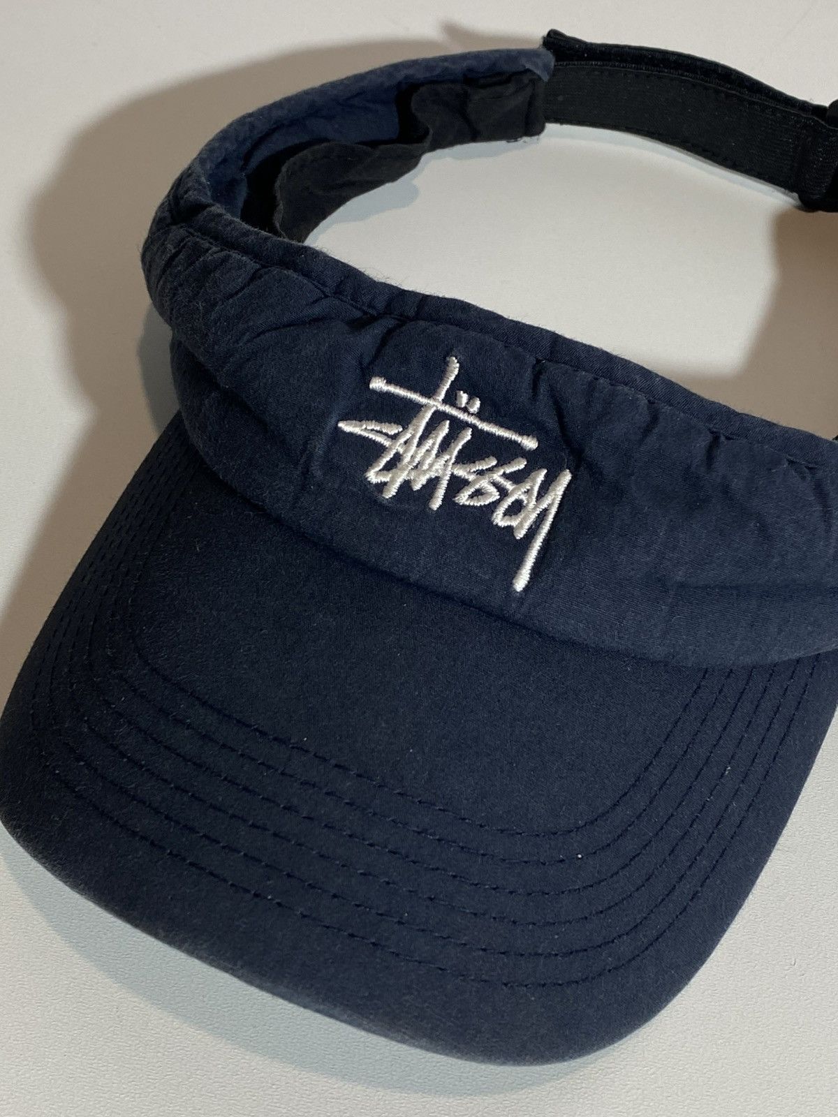 Stussy 🔥 VERY RARE 90s STUSSY EMBROIDERED LOGO VISOR CAP HAT Size ONE SIZE - 2 Thumbnail