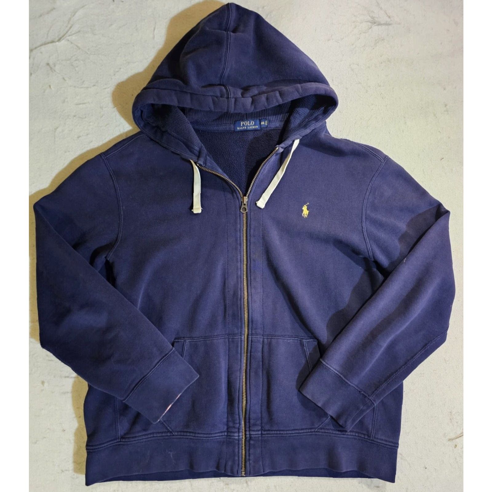 Polo Ralph Lauren VINTAGE Polo Ralph Lauren Full Zip Hooded Sweatshirt Jacket Blue Mens XXL Size Hoodie Shirt Men Medium? Size US XXL / EU 58 / 5 - 2 Thumbnail