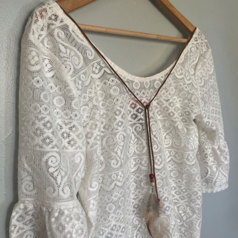 Other Sugar High White Lace Blouse M Size M / US 6-8 / IT 42-44 - 5 Thumbnail