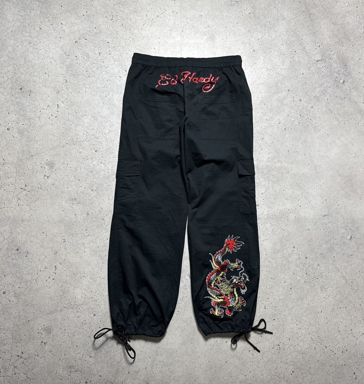 Ed Hardy Ed Hardy Big Logo Baggy Track Pants Black Size M Size US 32 / EU 48 - 1 Thumbnail