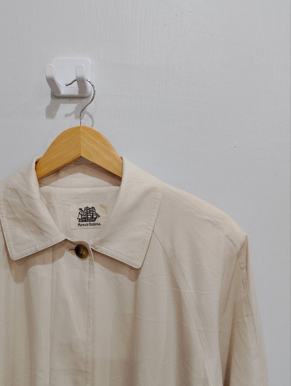 Le Grande Bleu (L.G.B.) MENER BATEAU Made in Japan🇯🇵 Beige Ester Long Coat Jacket Size L / US 10 / IT 46 - 4 Thumbnail