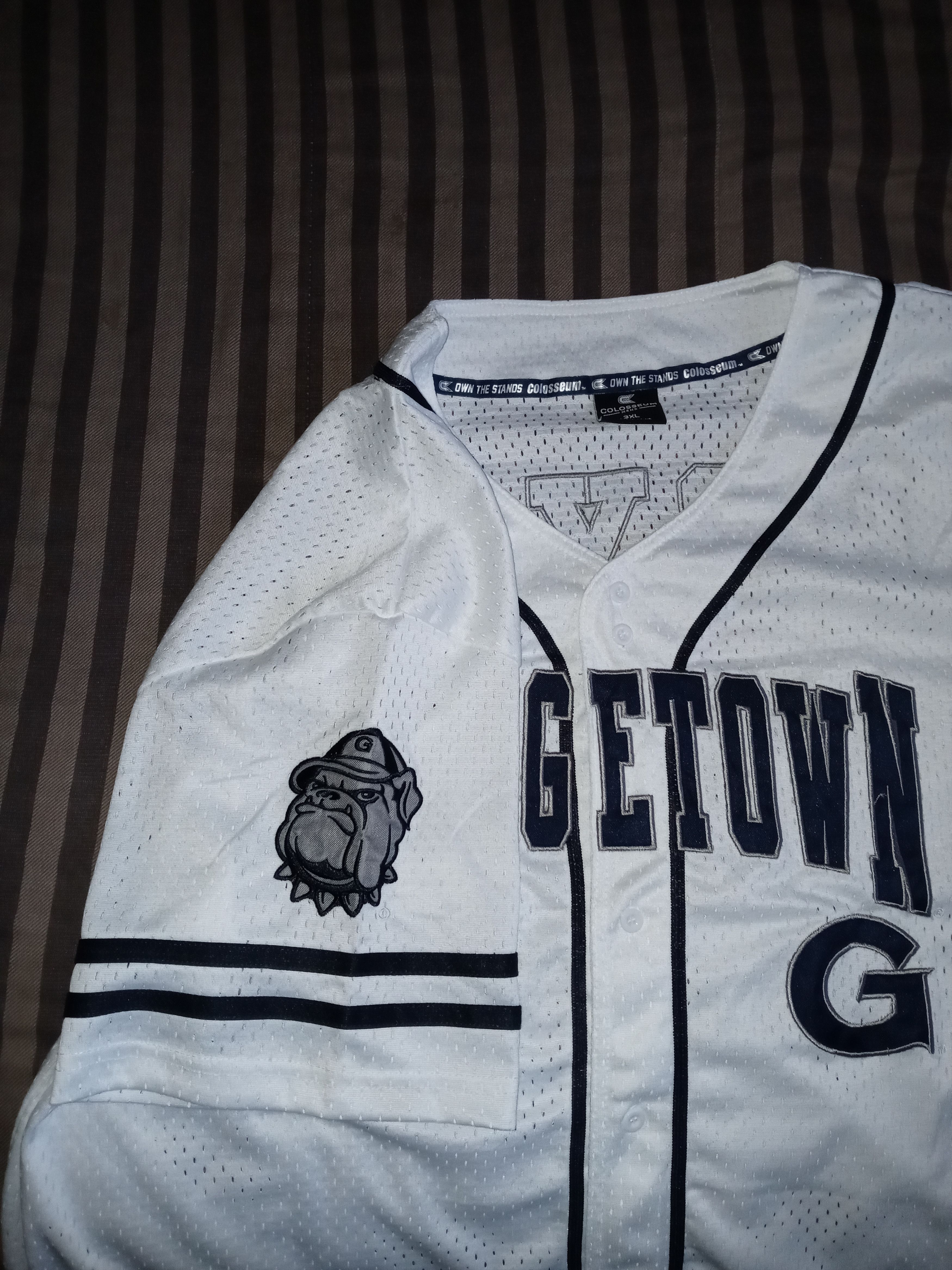 Vintage Georgetown Hoyas Starter Baseball Jersey Size Medium 90s