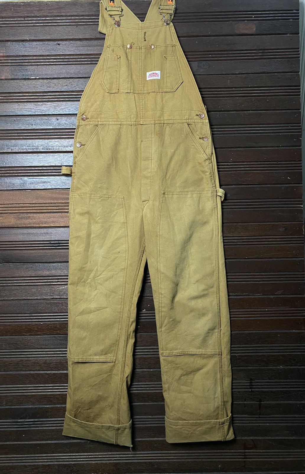 Vintage Vintage 80s Round House Double Knee Overalls Usa Size US 34 / EU 50 - 3 Thumbnail