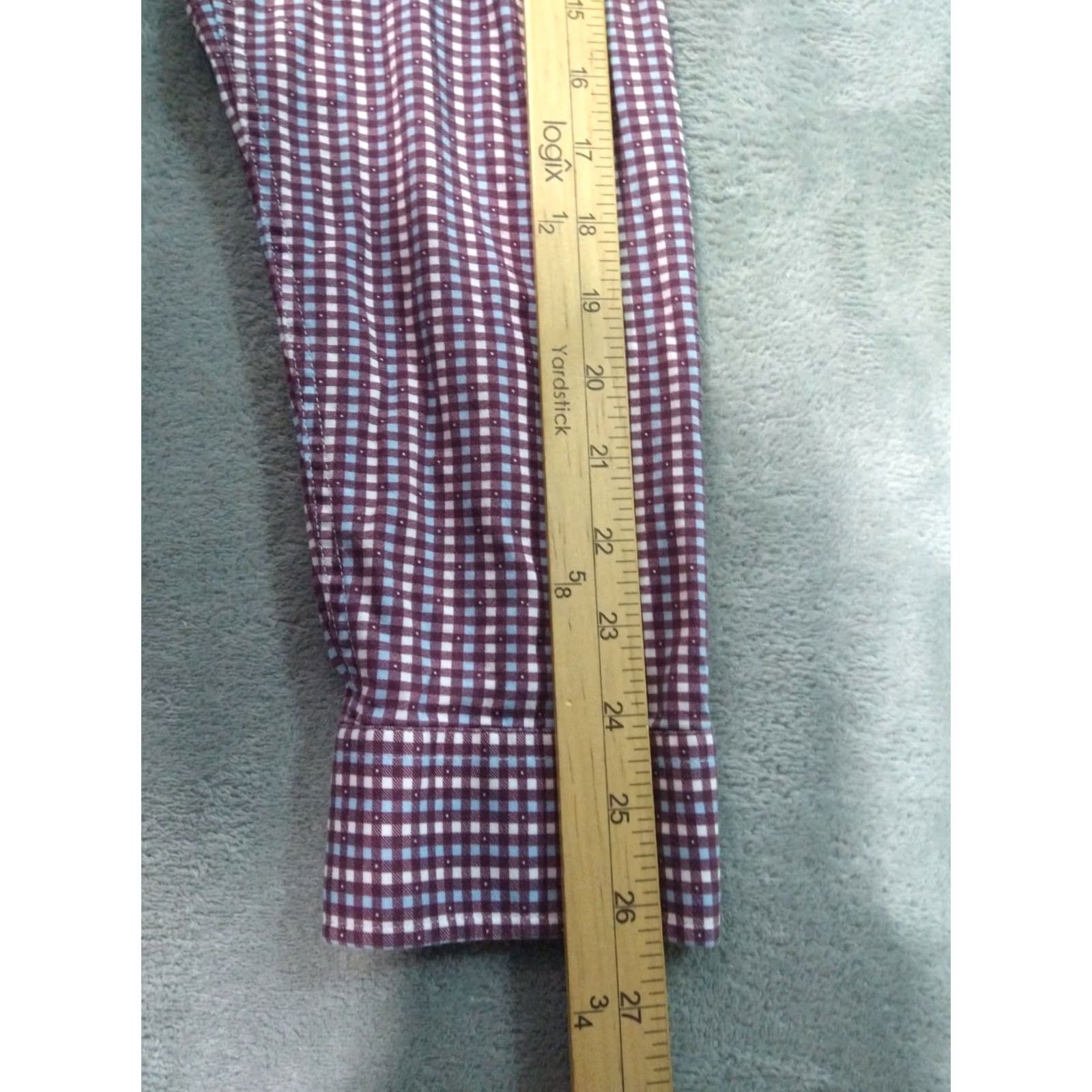 Buttero Butter Cloth Shirt Mens XL Purple Plaid Slim Fit Long Sleeve Button Up Cotton Size US XL / EU 56 / 4 - 6 Thumbnail