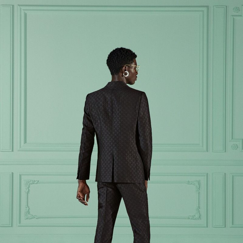 Gucci o1s1wg110426 Wool Silk Horsebit Formal Jacket in Black Size US M / EU 48-50 / 2 - 4 Thumbnail